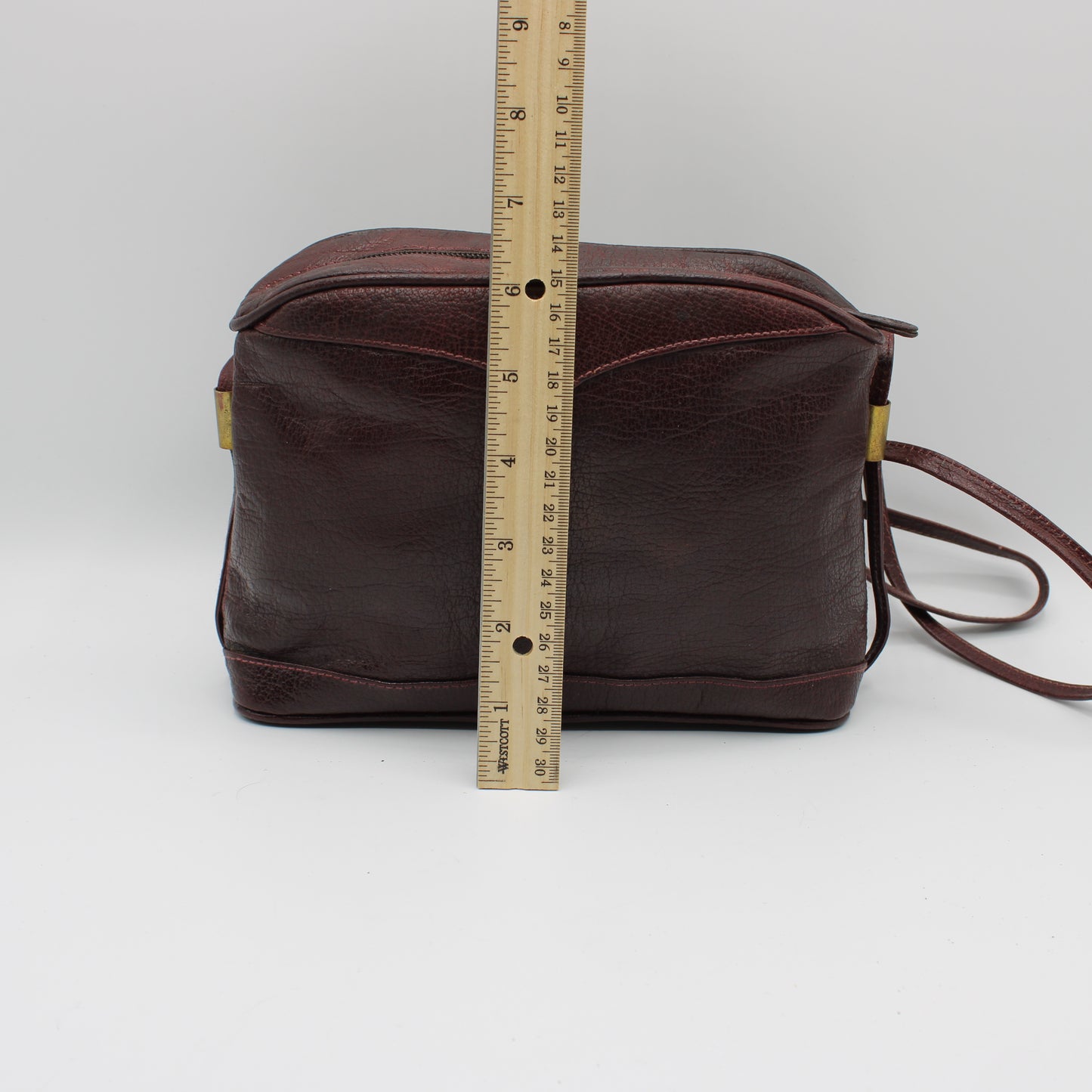 Yves Saint Laurent Burgundy Leather Crossbody Bag Vintage