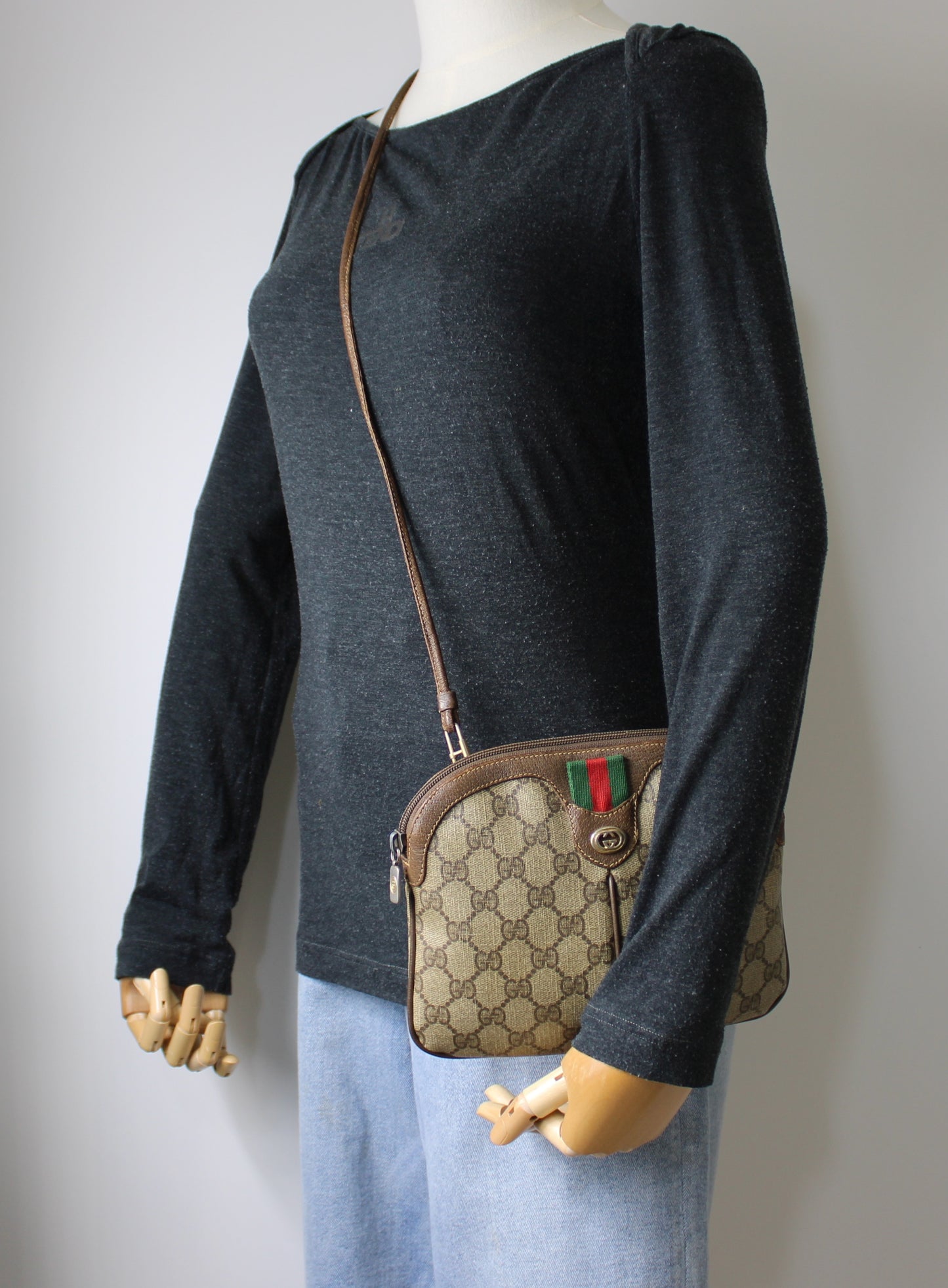 Gucci Ophidia Supreme GG Monogram Brown Crossbody Bag