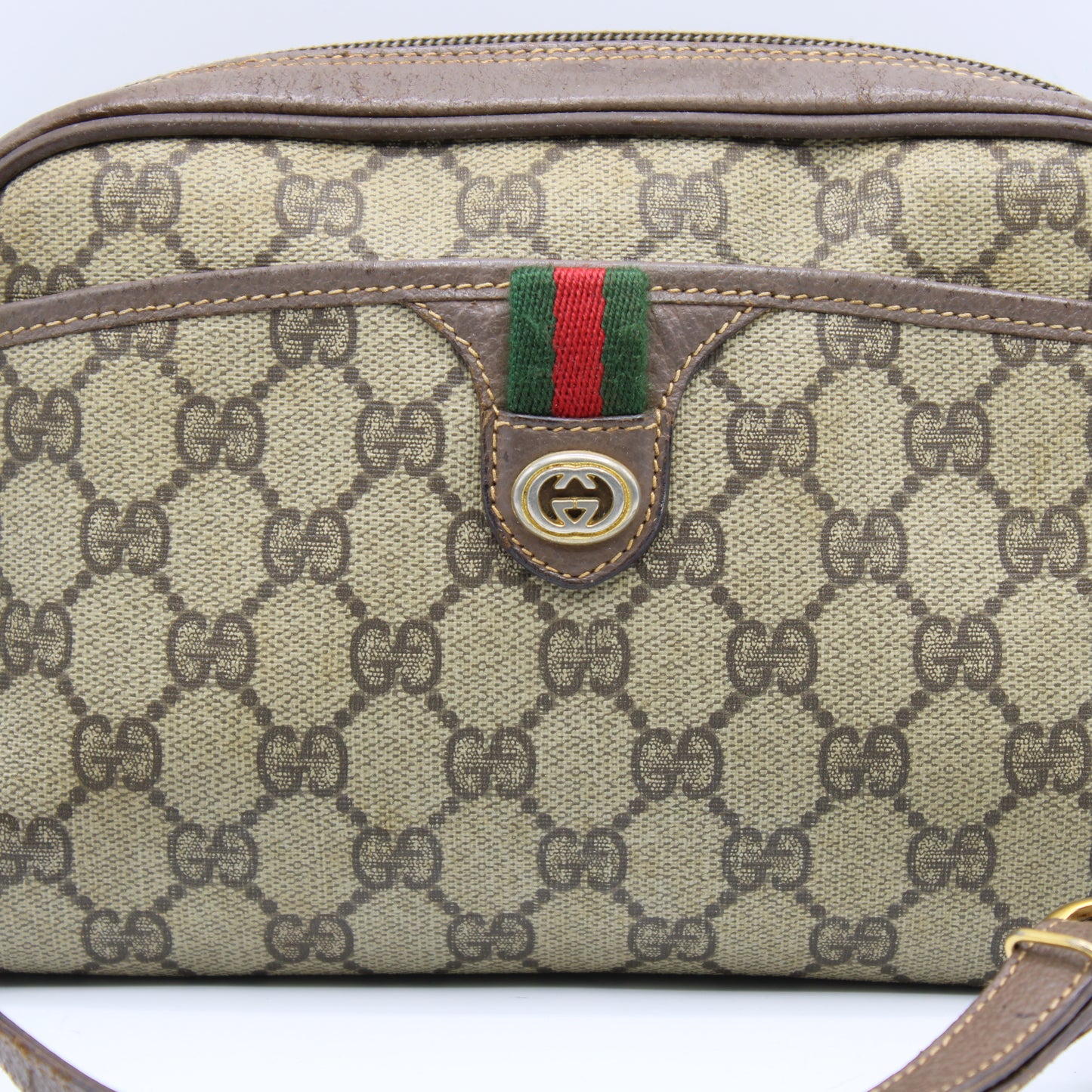 Gucci Brown GG Supreme Ophidia Monogram Canvas Crossbody Bag