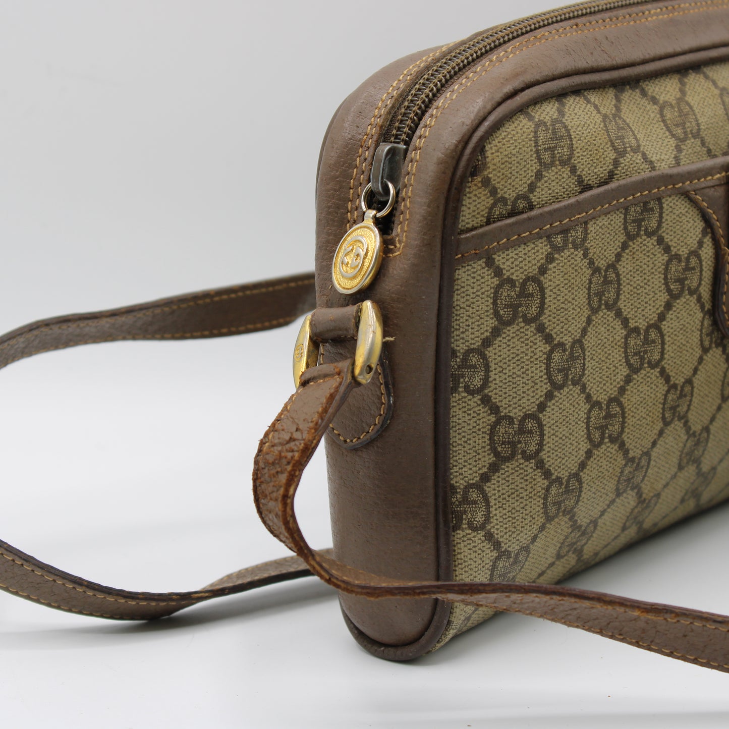 Gucci Brown GG Supreme Ophidia Monogram Canvas Crossbody Bag