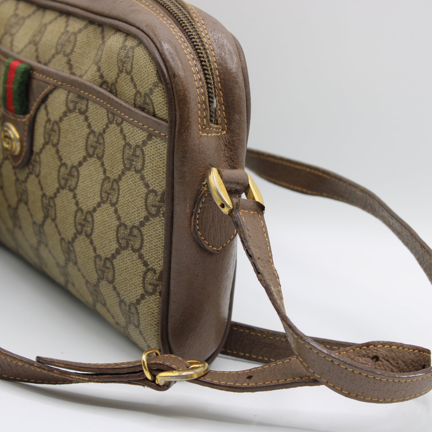 Gucci Brown GG Supreme Ophidia Monogram Canvas Crossbody Bag
