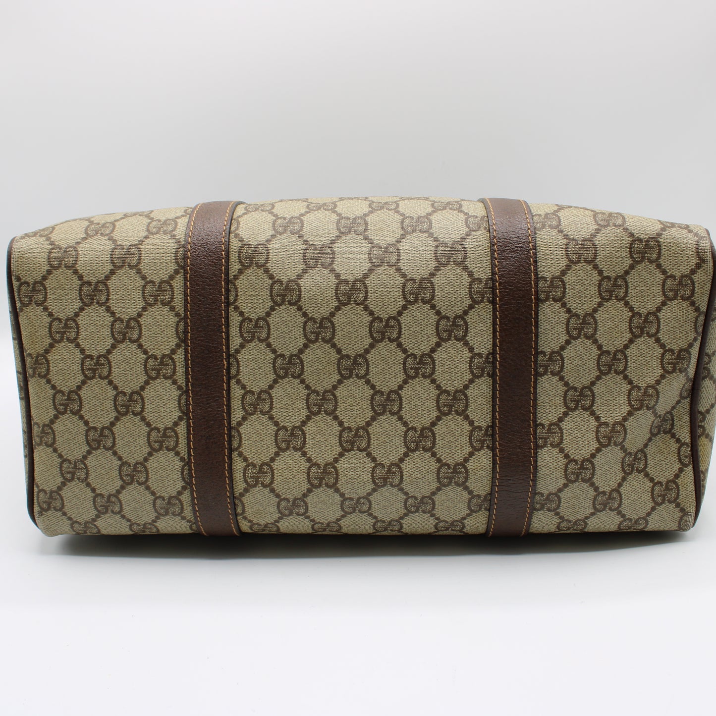 Gucci Ophidia GG Brown Canvas and Leather Boston Bag