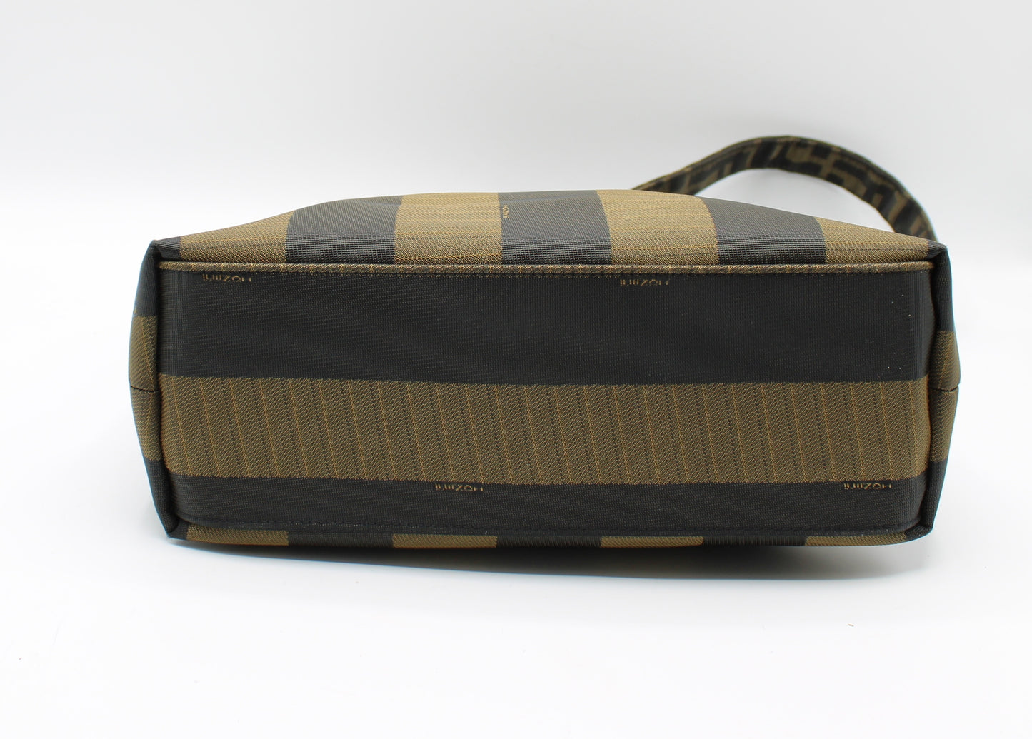 Fendi FF Pequin Stripe Roma 1925 Shoulder Bag and Pouch
