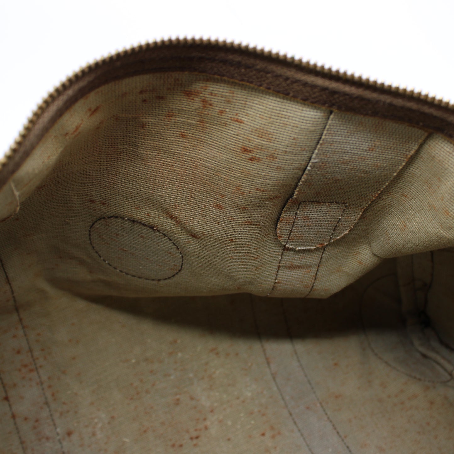 Fendi Zucca FF Canvas Leather Boston Bag