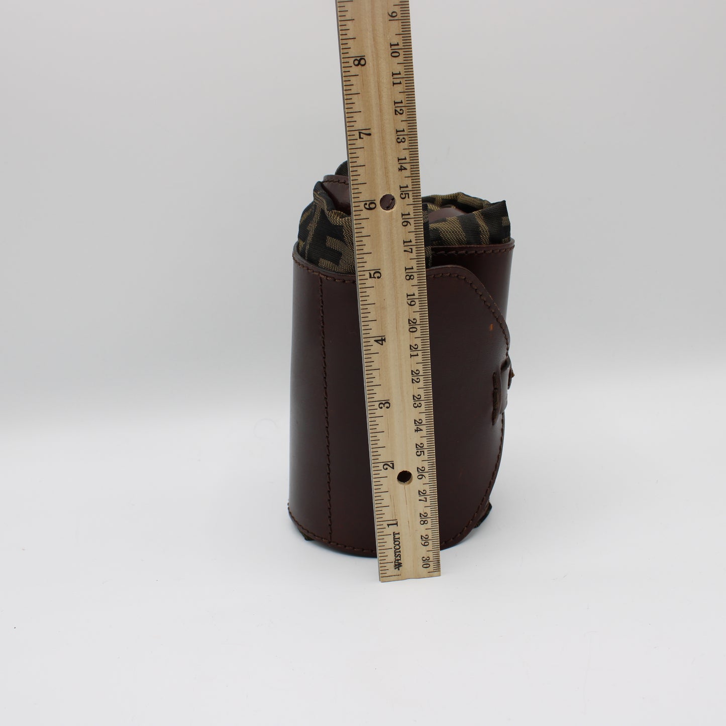 Fendi Brown Zucca Canvas Leather Collapsible Shopping Tote #2
