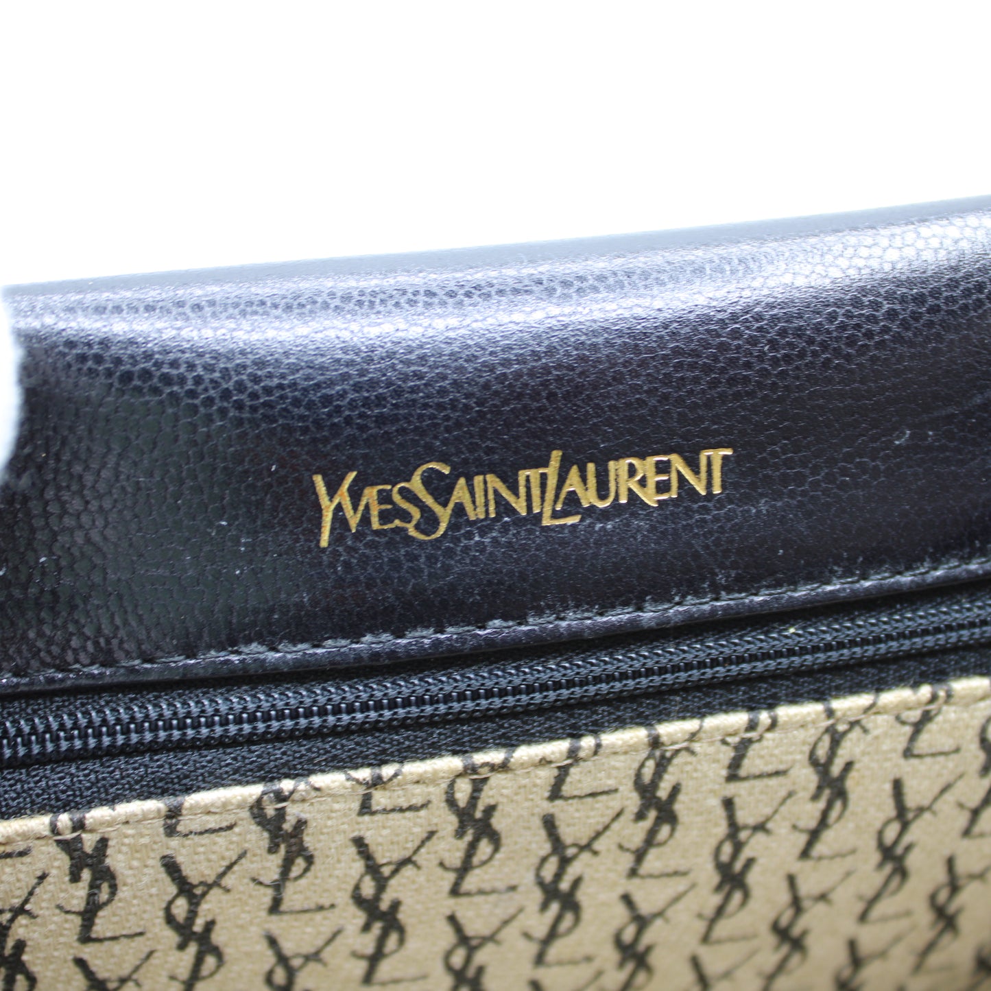 Yves Saint Laurent Black Leather Crossbody Bag Adjustable Strap