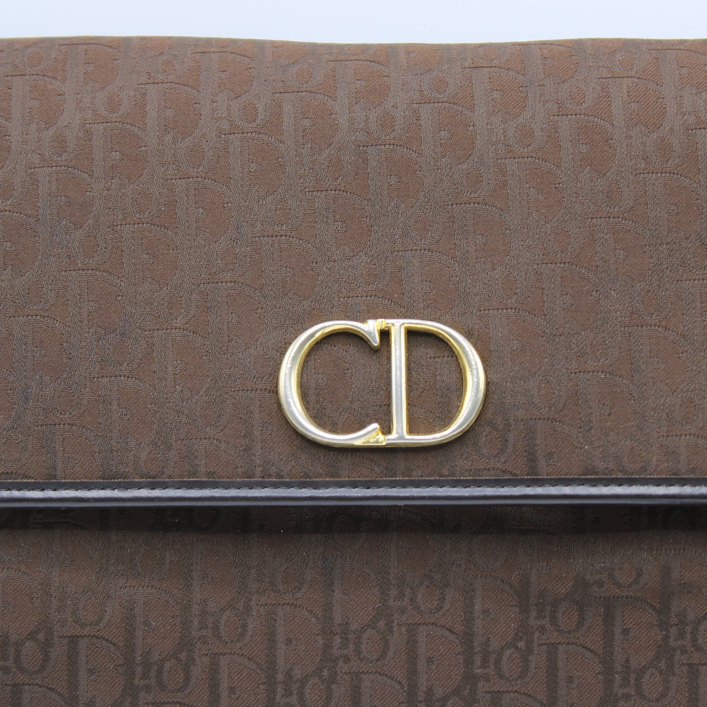 Christian Dior Brown Trotter Canvas Leather Crossbody Bag