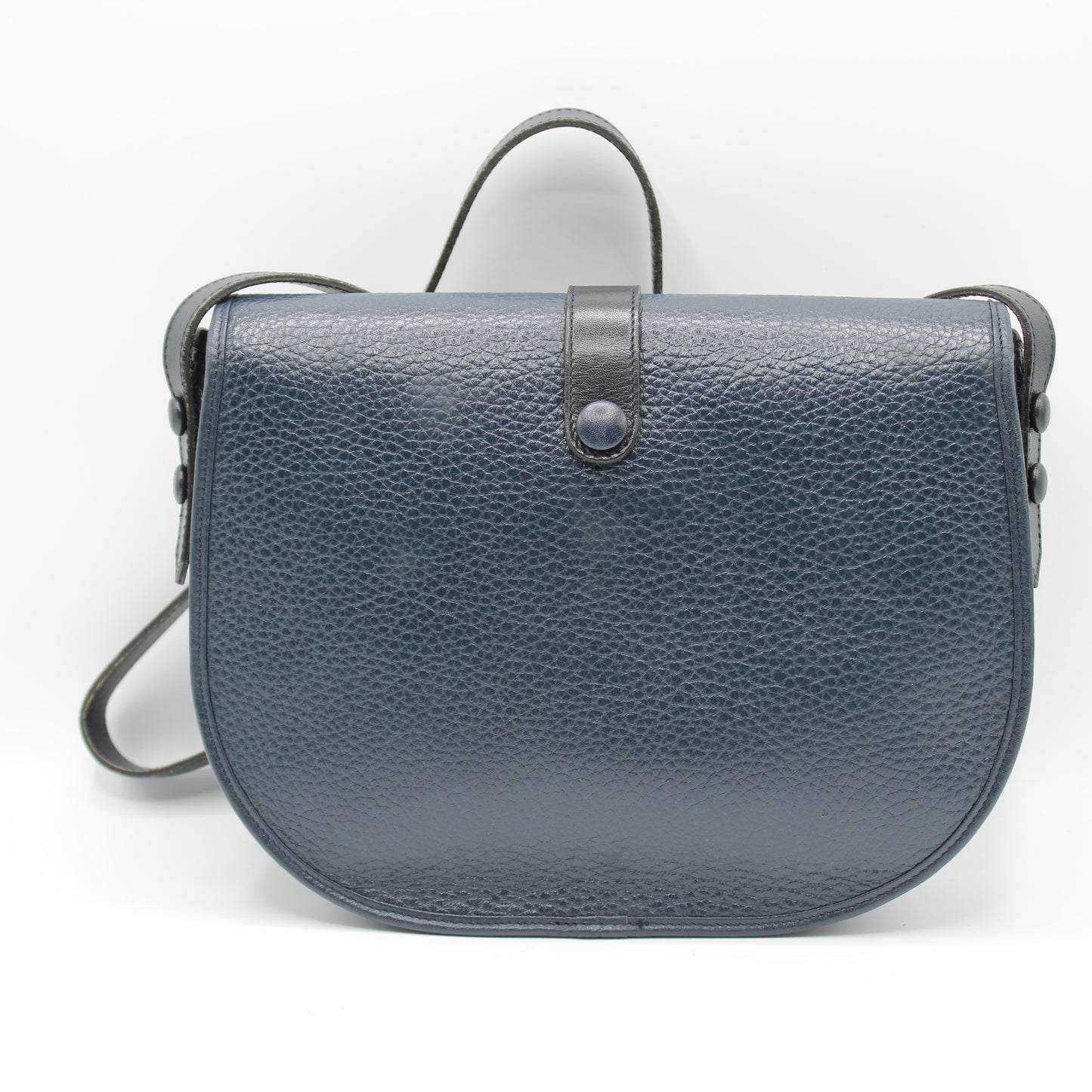 Christian Dior Dark Navy Leather CD Logo Crossbody Bag