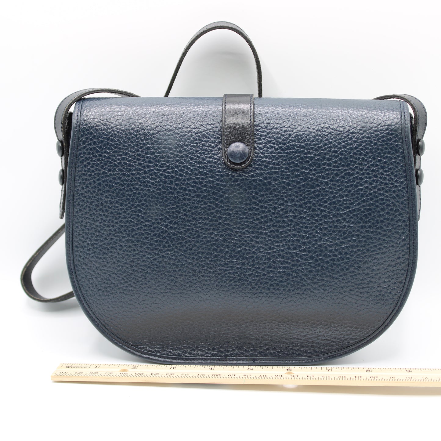 Christian Dior Dark Navy Leather CD Logo Crossbody Bag