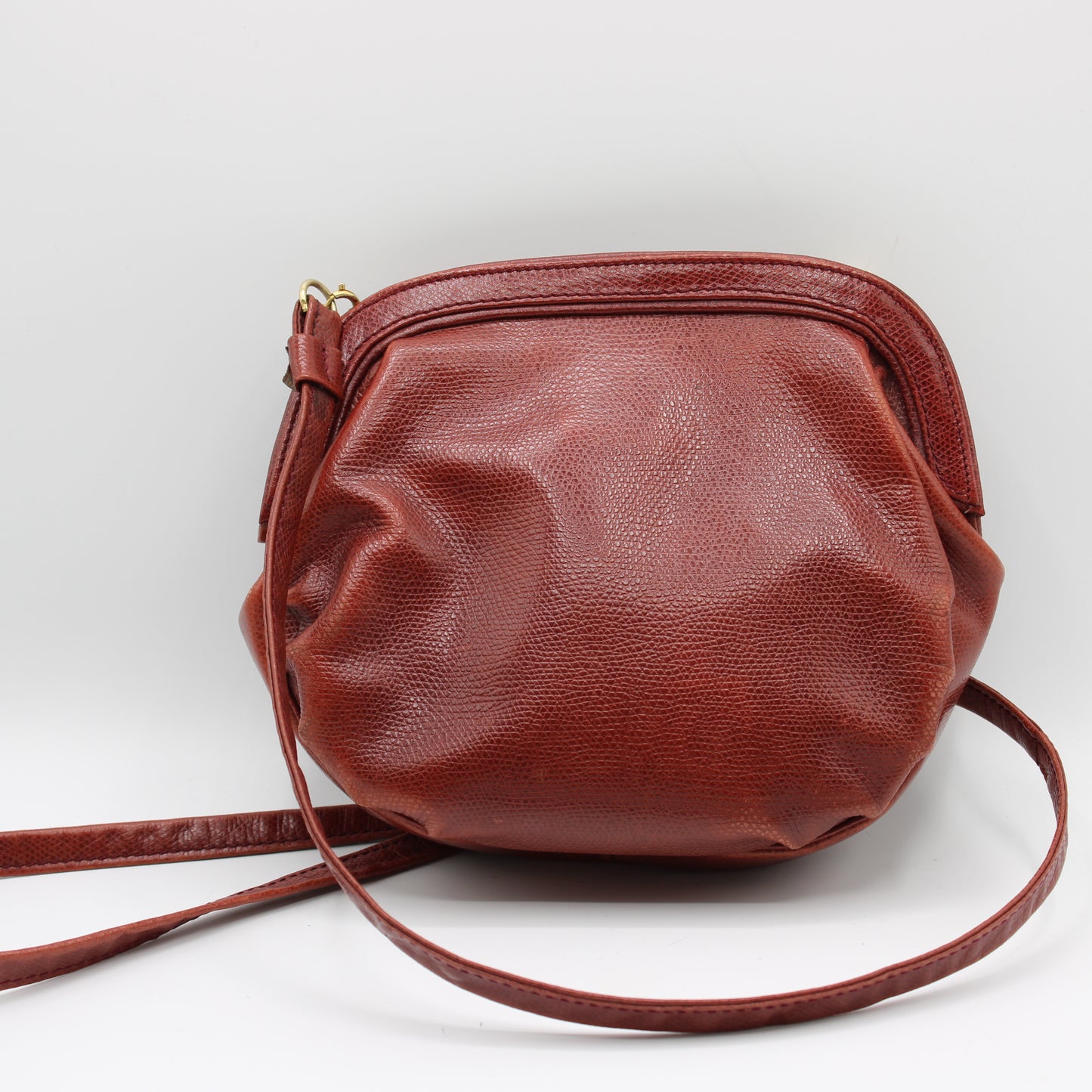 Fendi Burgundy Leather Crossbody Bag with Removable Strap