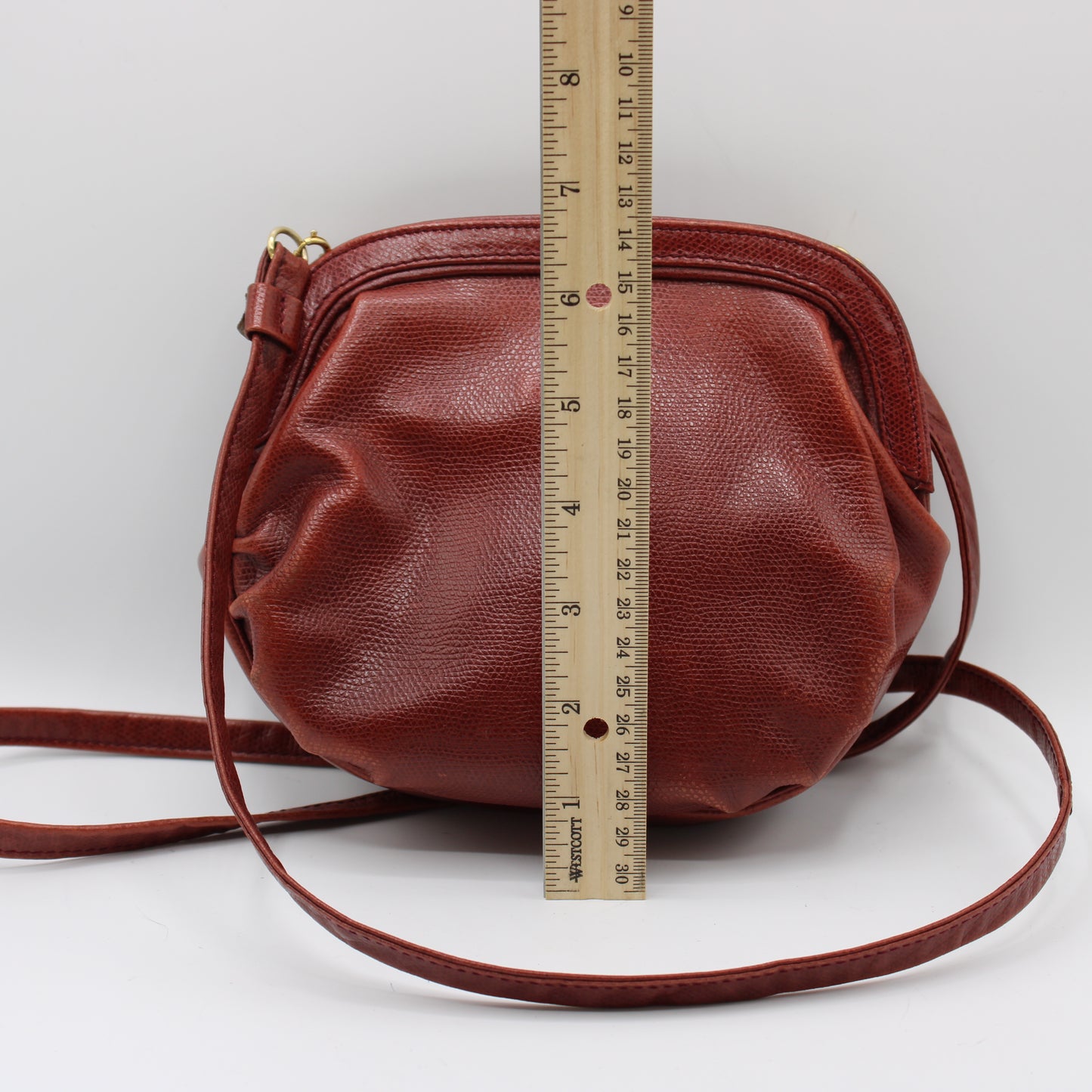 Fendi Burgundy Leather Crossbody Bag with Removable Strap