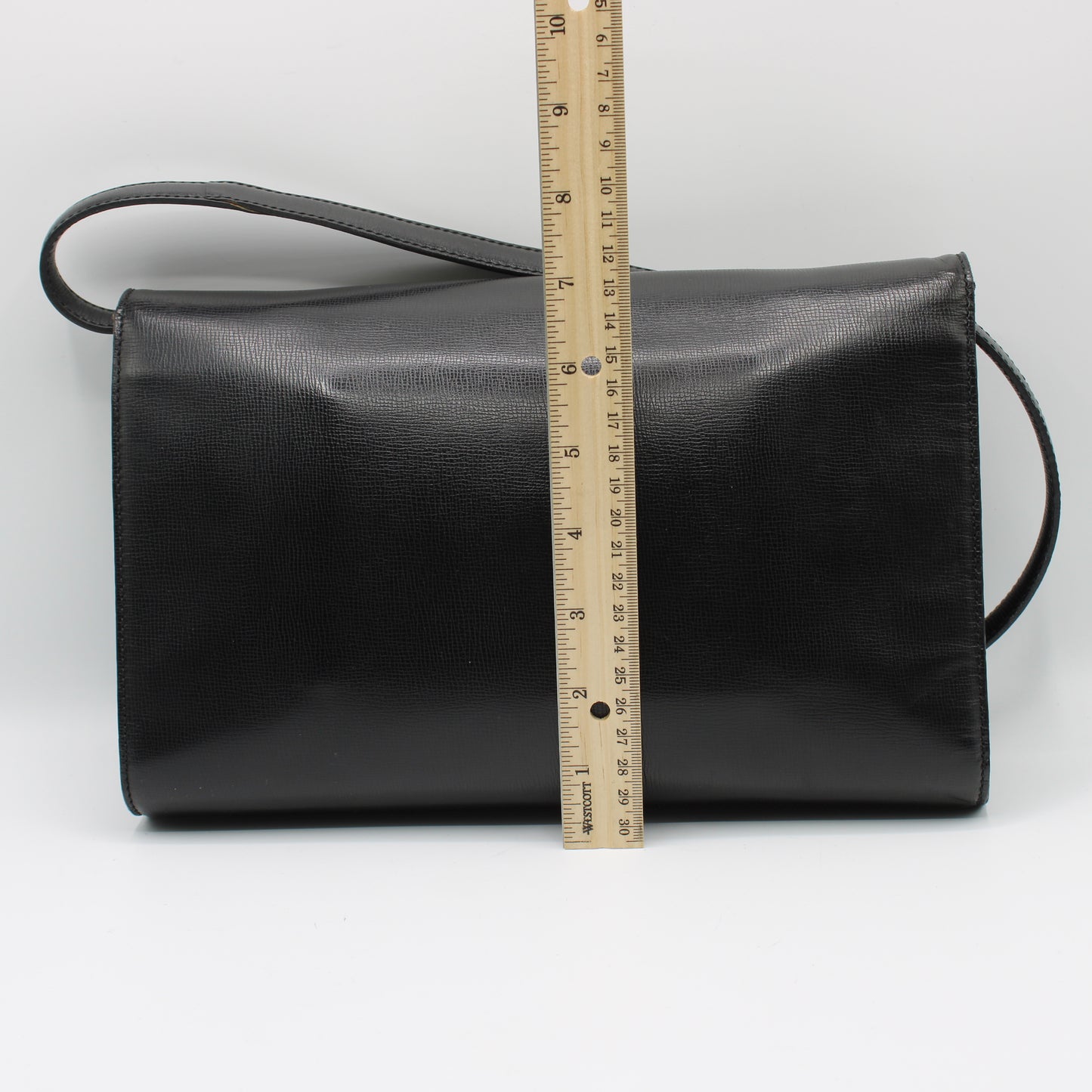 Christian Dior Black Leather Crossbody Bag Gold Logo
