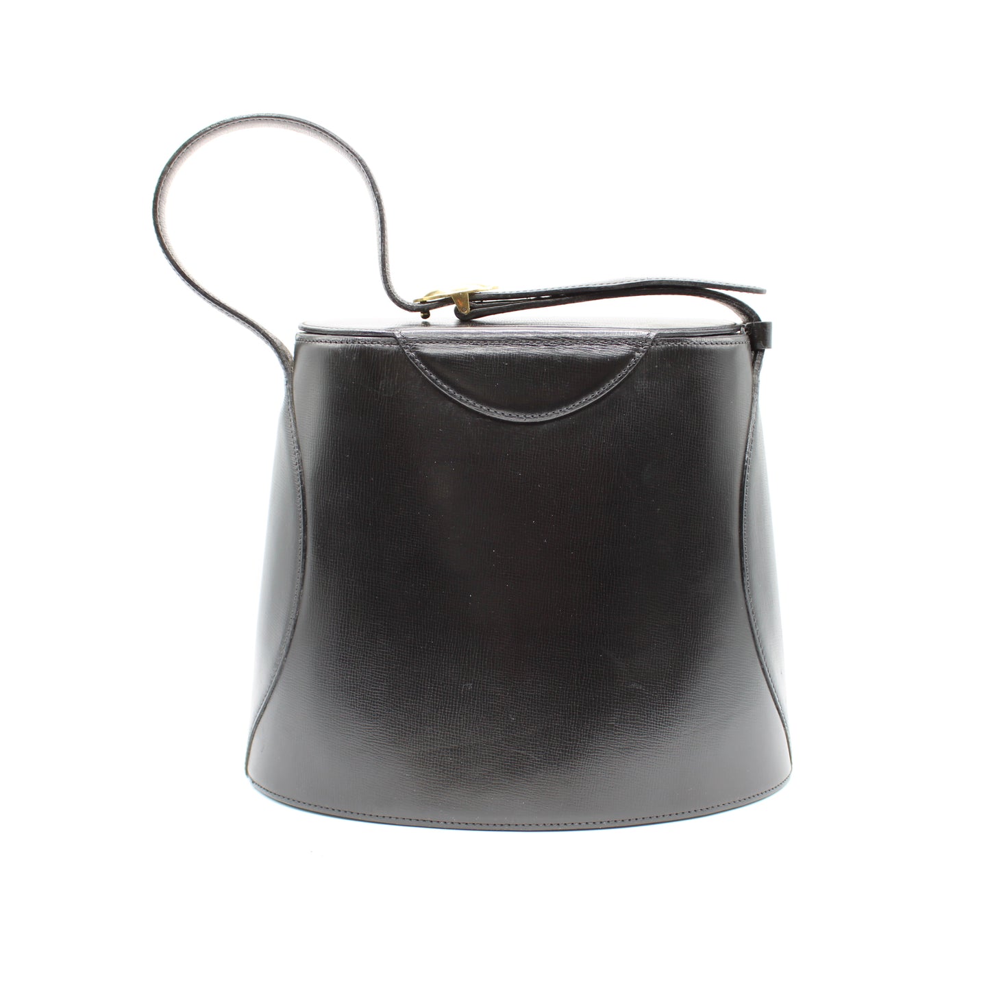 Christian Dior Gold Logo Accent Black Leather Handle Bag