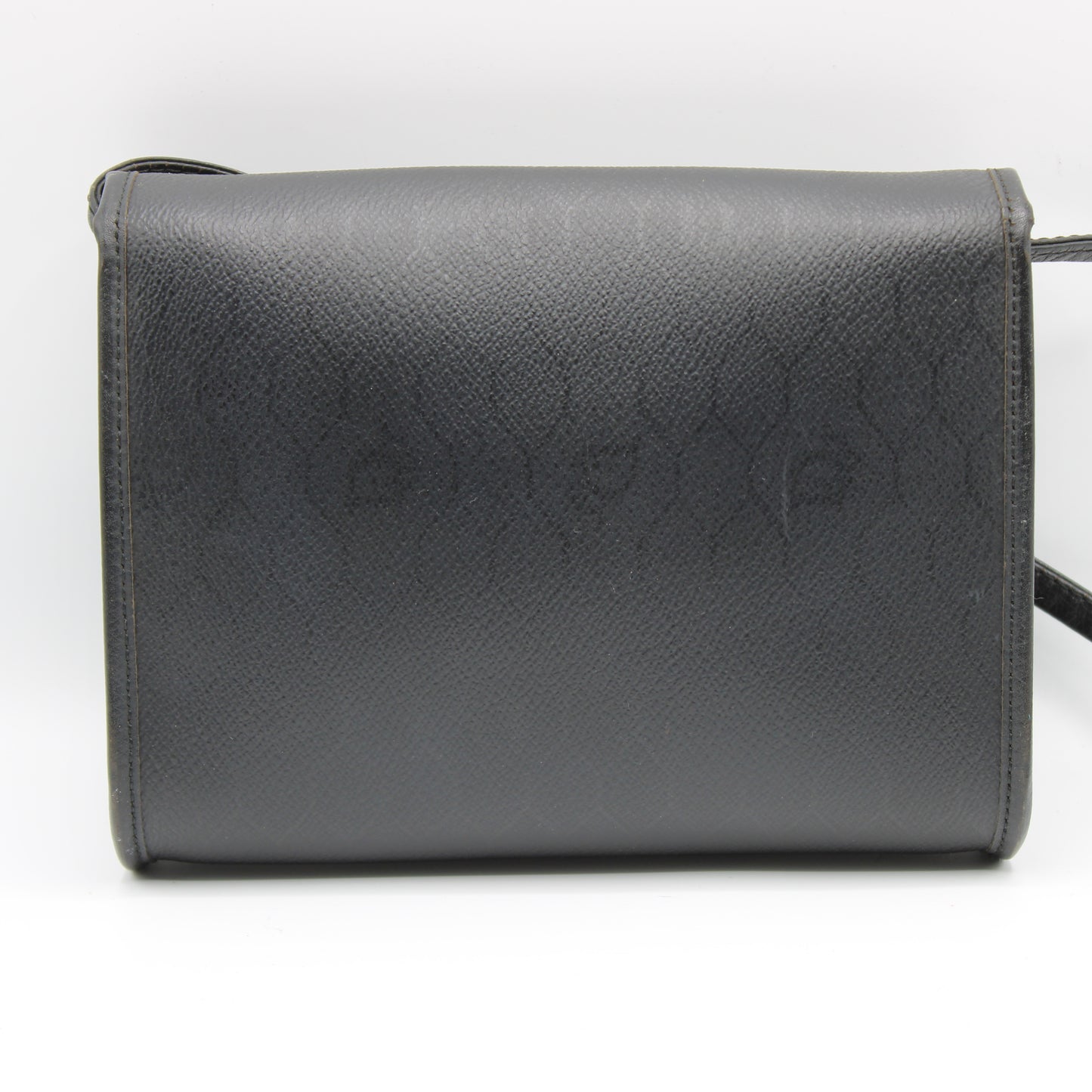 Christian Dior Black Honeycomb Leather Crossbody Bag