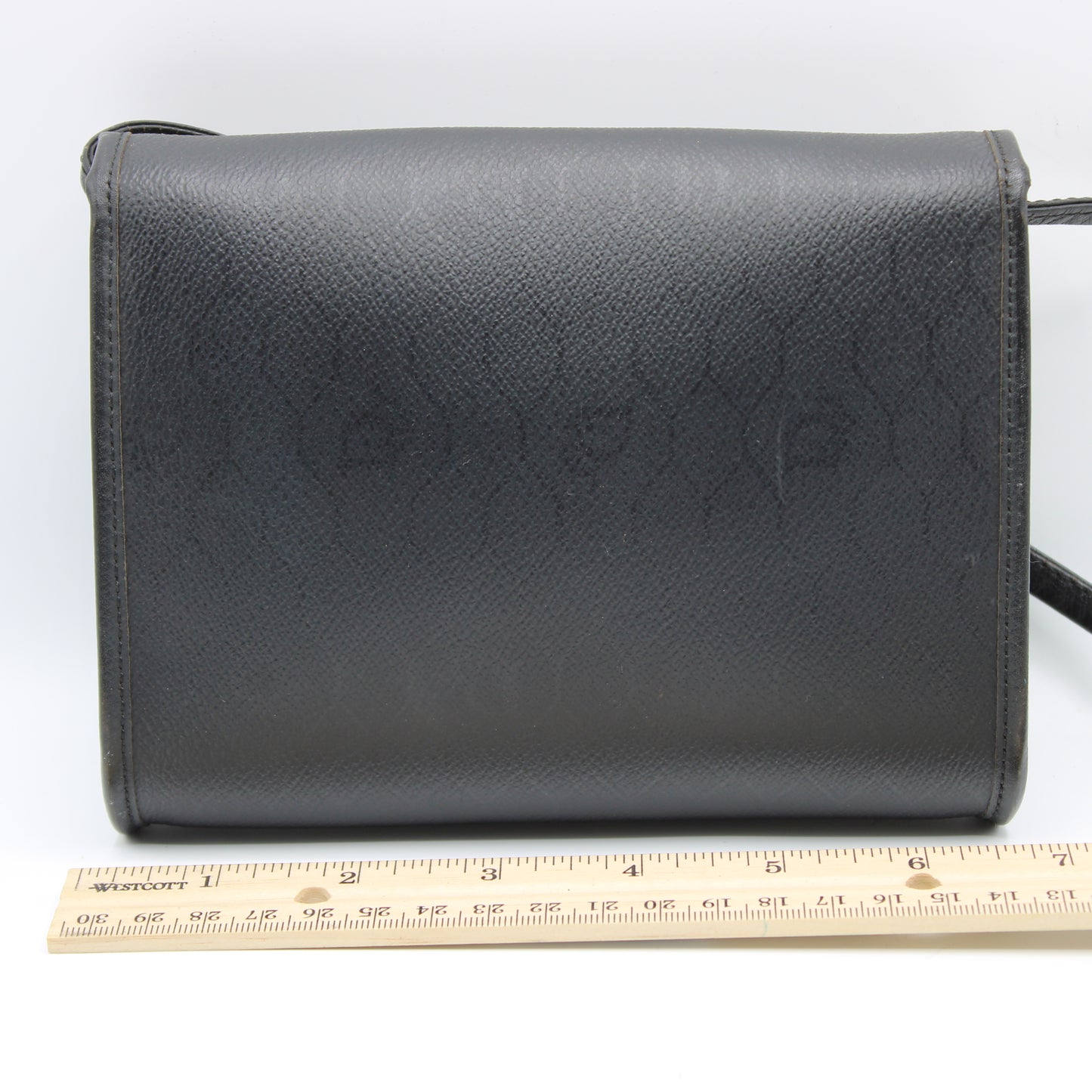 Christian Dior Black Honeycomb Leather Crossbody Bag