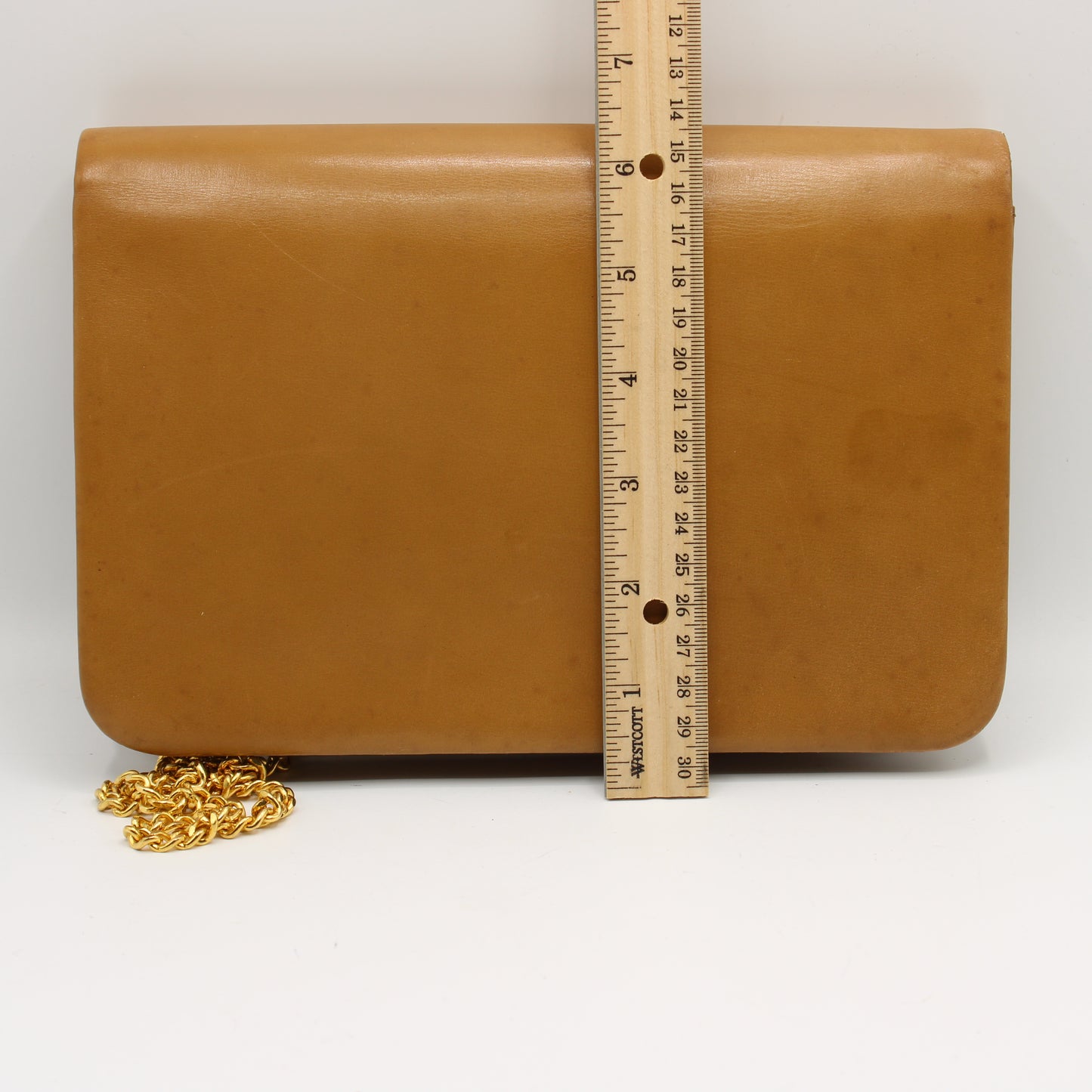 Dior Camel Brown Leather Chain Crossbody Bag