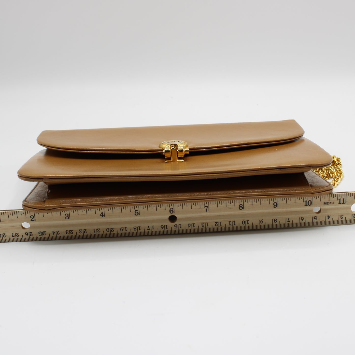 Dior Camel Brown Leather Chain Crossbody Bag
