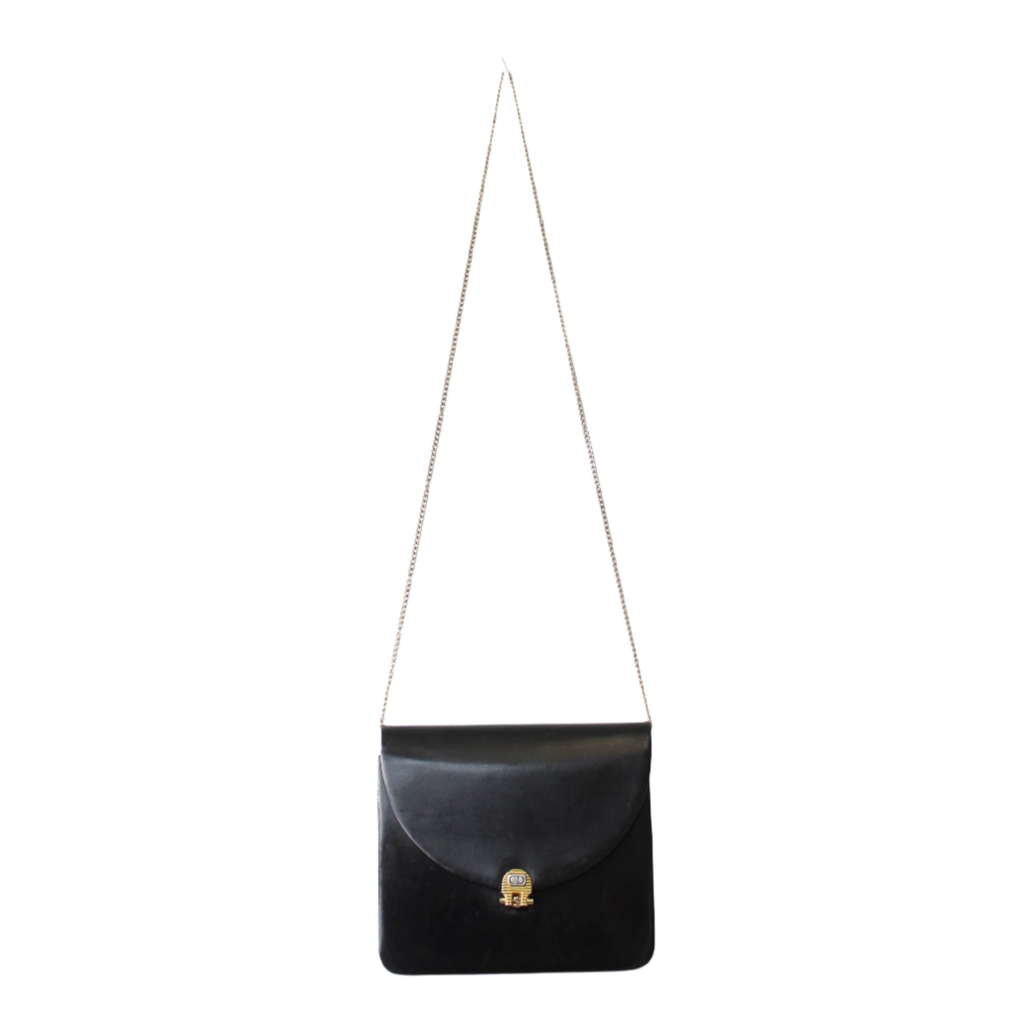 Christian Dior Black Leather Chain Crossbody Bag