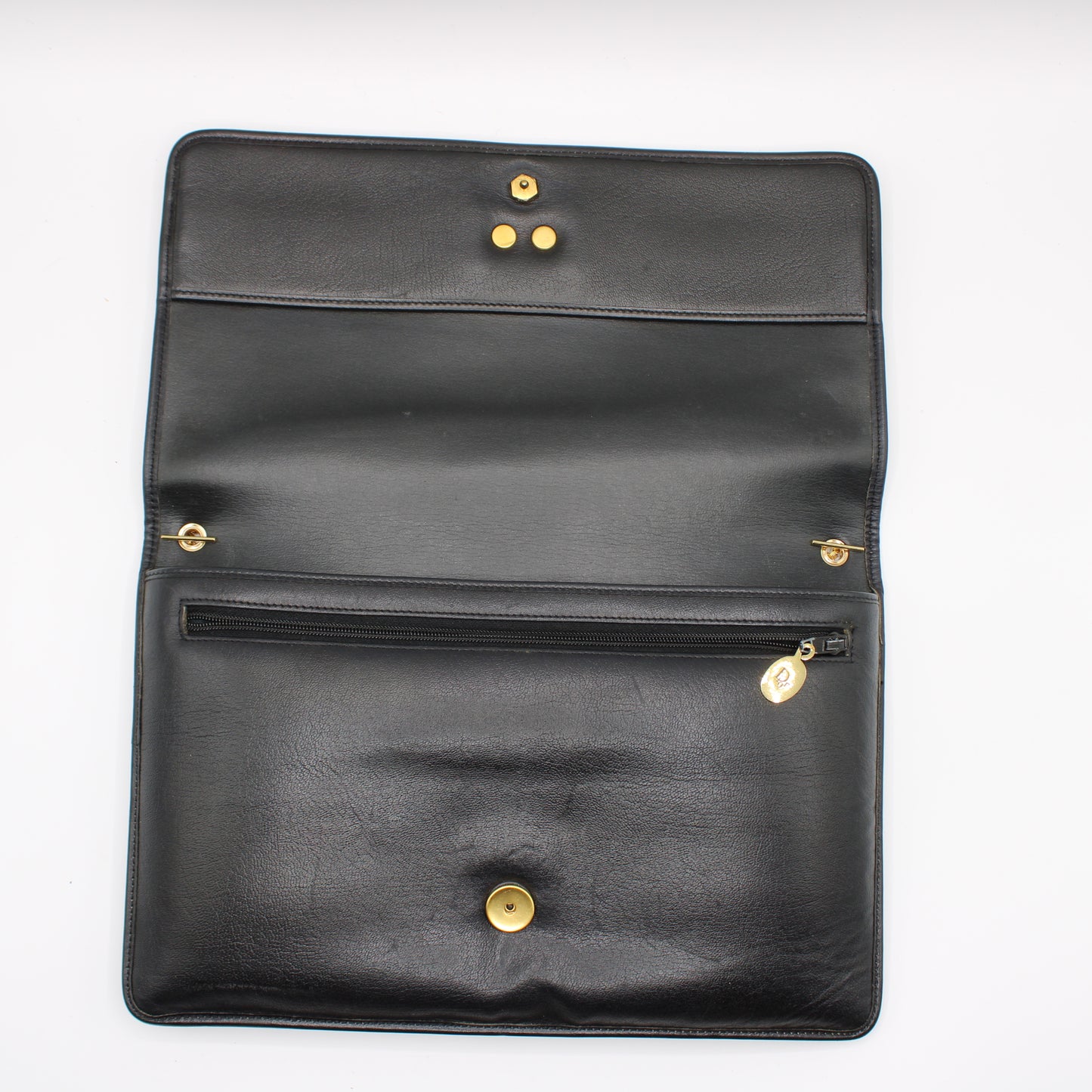 Christian Dior Black Leather Chain Crossbody Bag
