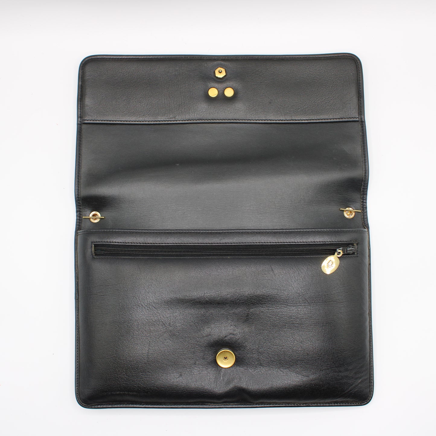 Christian Dior Black Leather Chain Crossbody Bag
