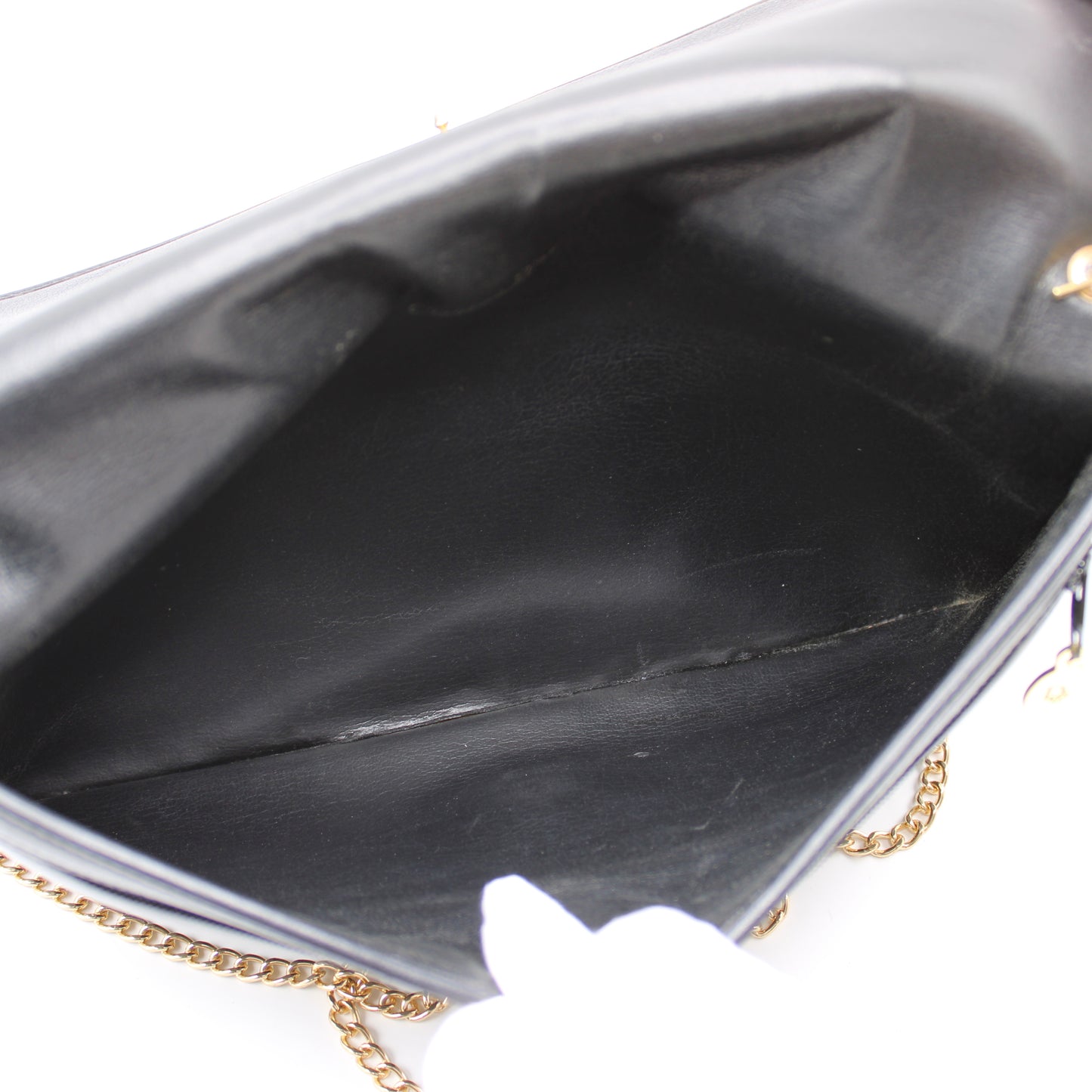 Christian Dior Black Leather Chain Crossbody Bag