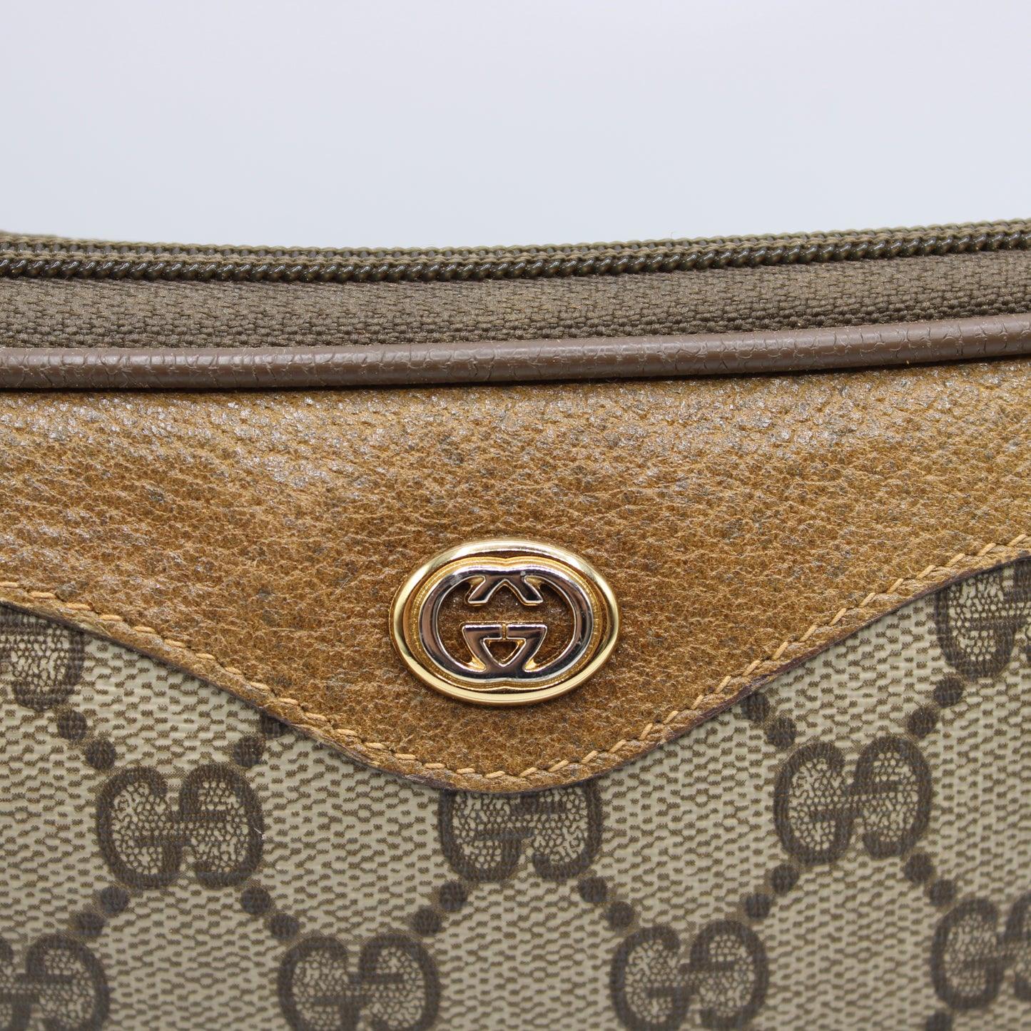 Gucci Brown GG Canvas and Leather Crossbody Bag