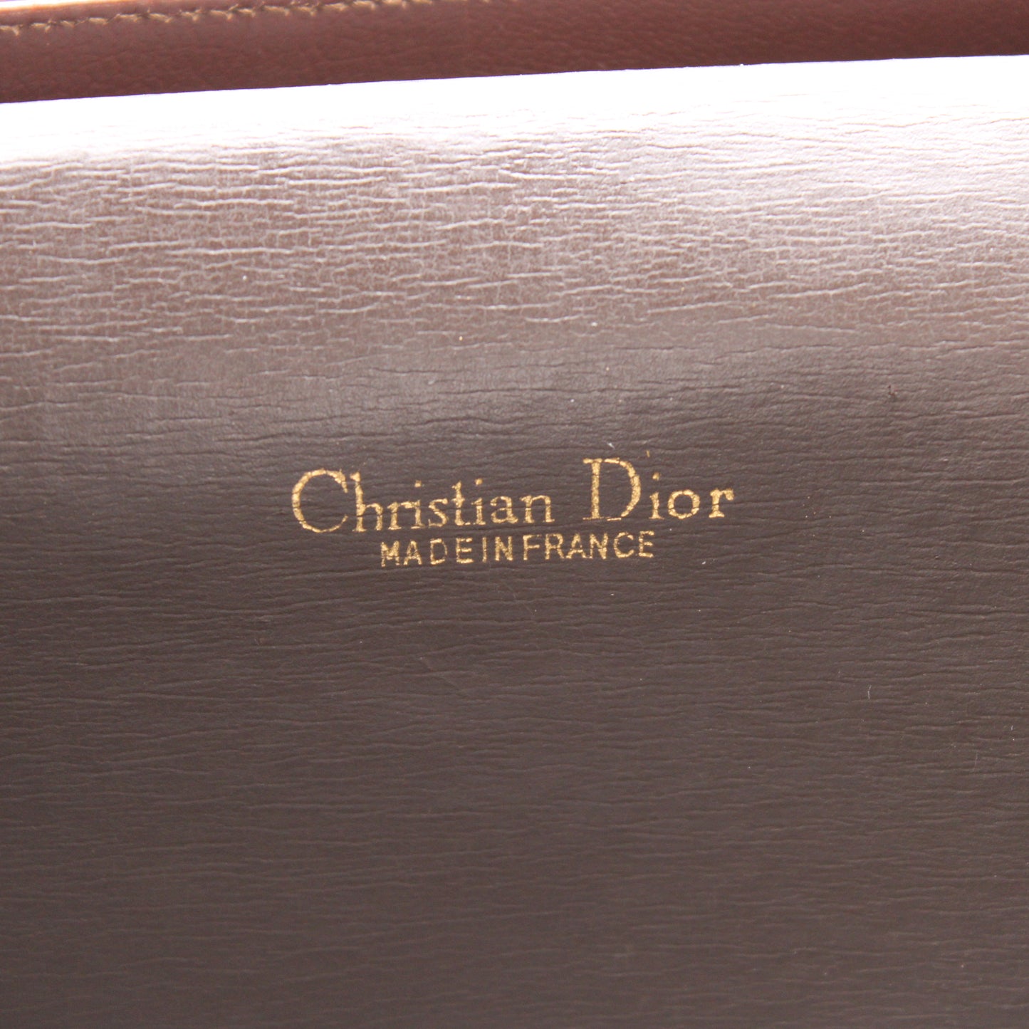 Christian Dior Burnt Sienna Leather Foldover Shoulder Bag