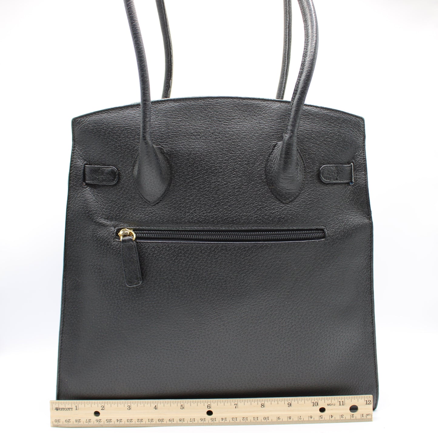 Valentino Garavani J Lock Black Leather Tote Bag