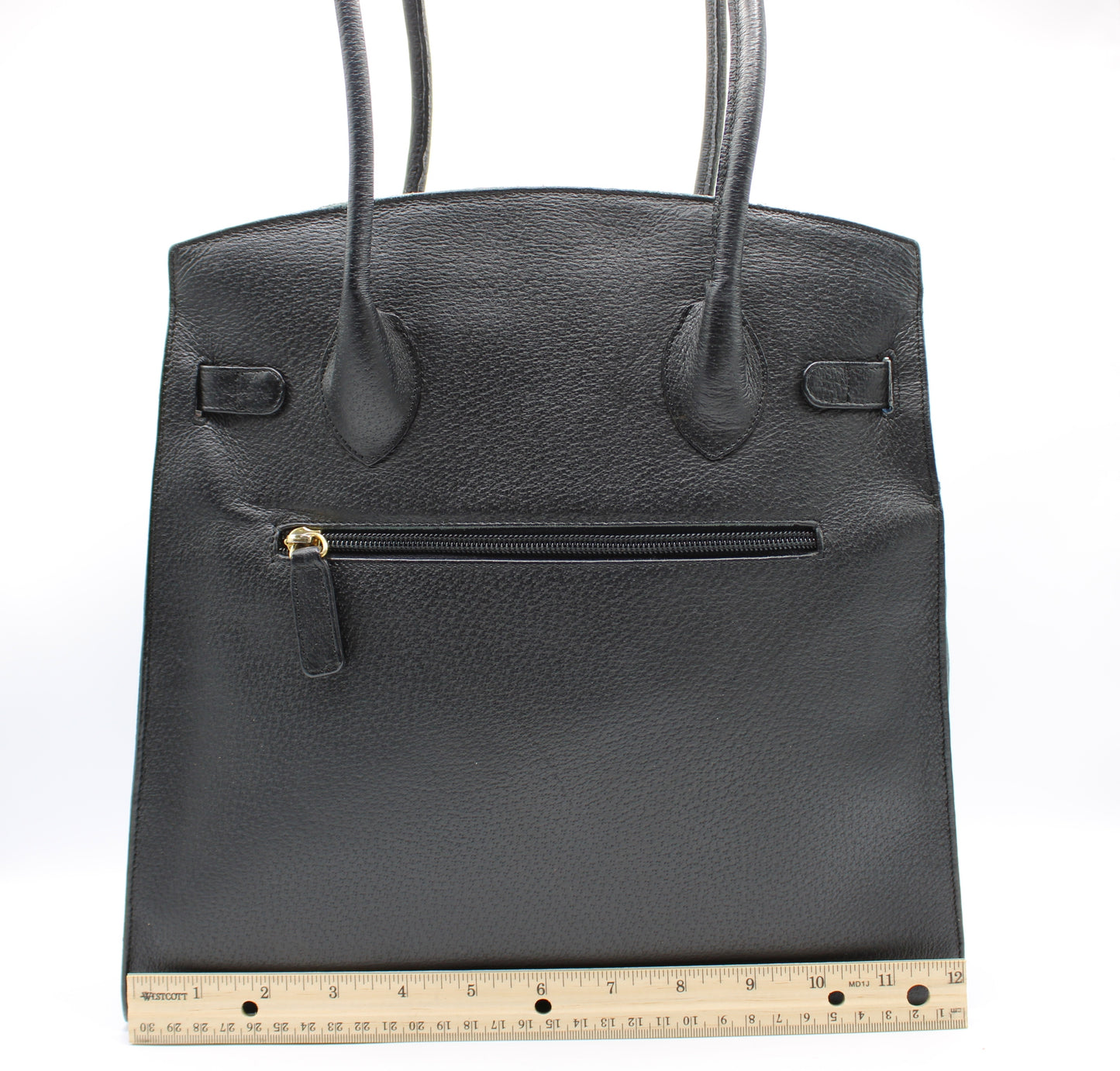 Valentino Garavani J Lock Black Leather Tote Bag