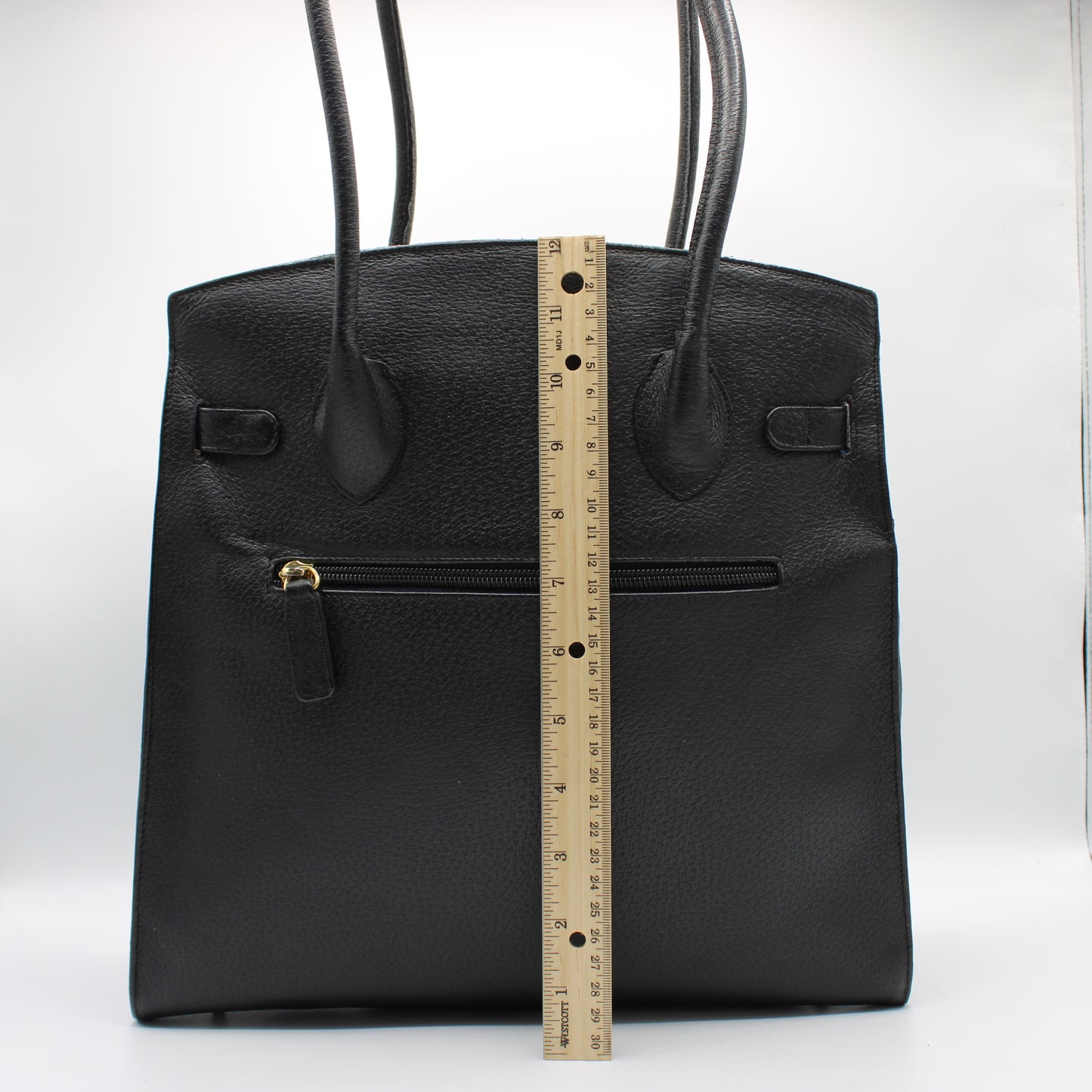 Valentino Garavani J Lock Black Leather Tote Bag