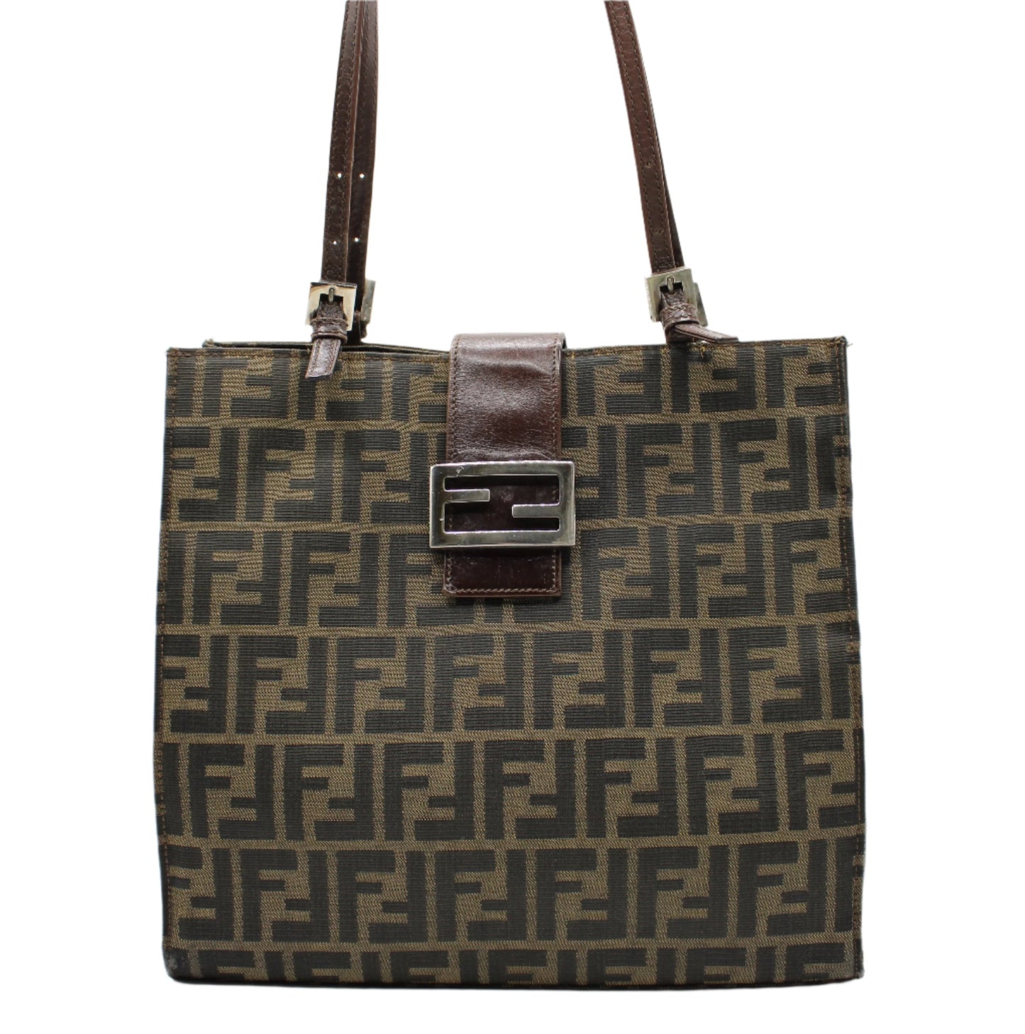 Fendi Brown Zucca Canvas Mama Baguette Tote Bag