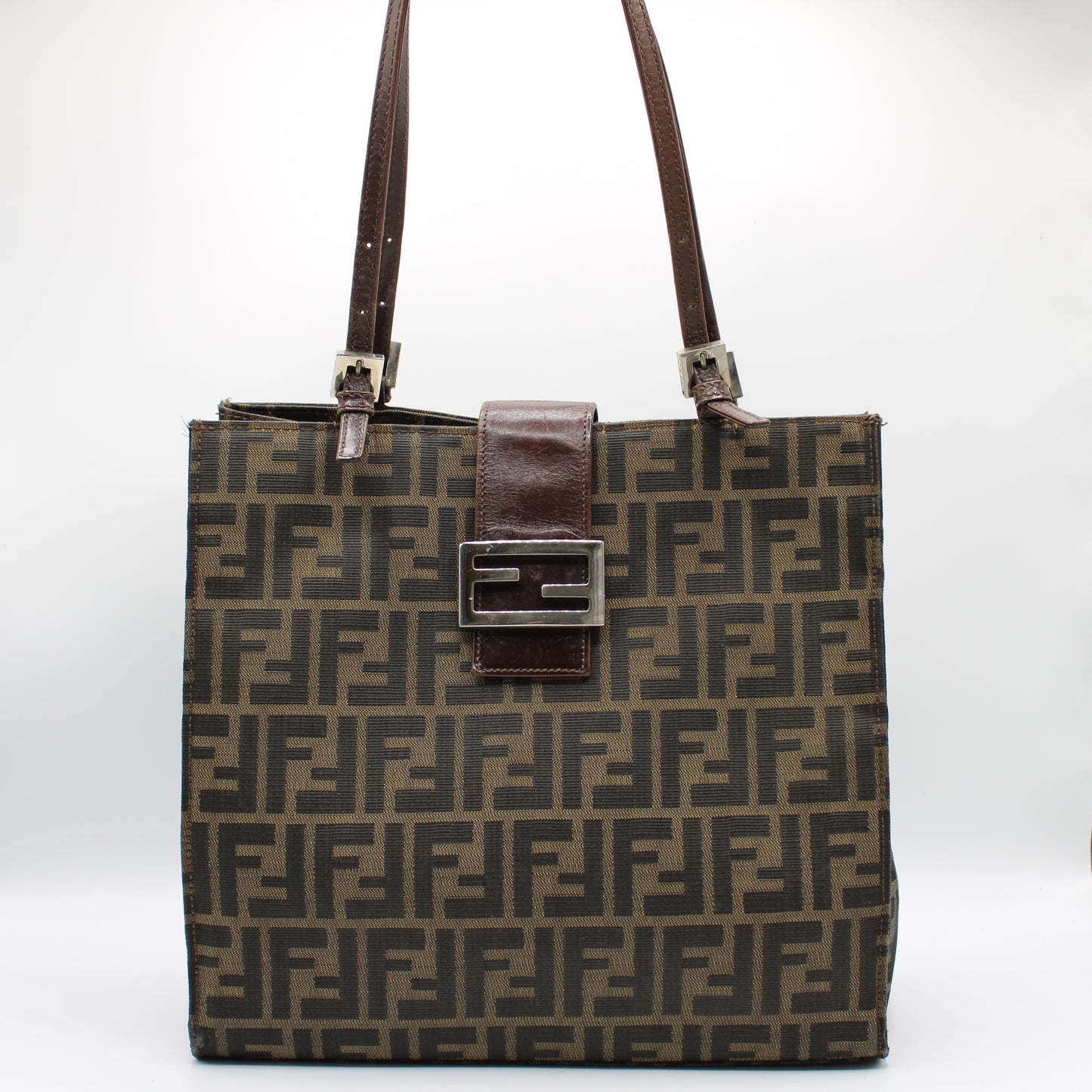 Fendi Brown Zucca Canvas Mama Baguette Tote Bag