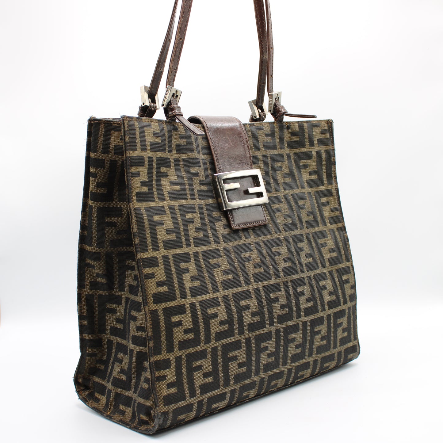 Fendi Brown Zucca Canvas Mama Baguette Tote Bag