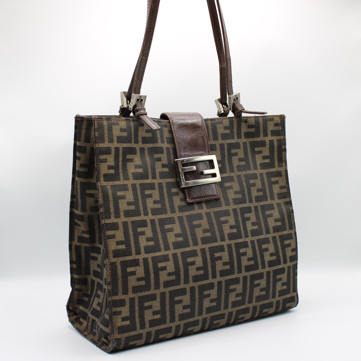 Fendi Brown Zucca Canvas Mama Baguette Tote Bag