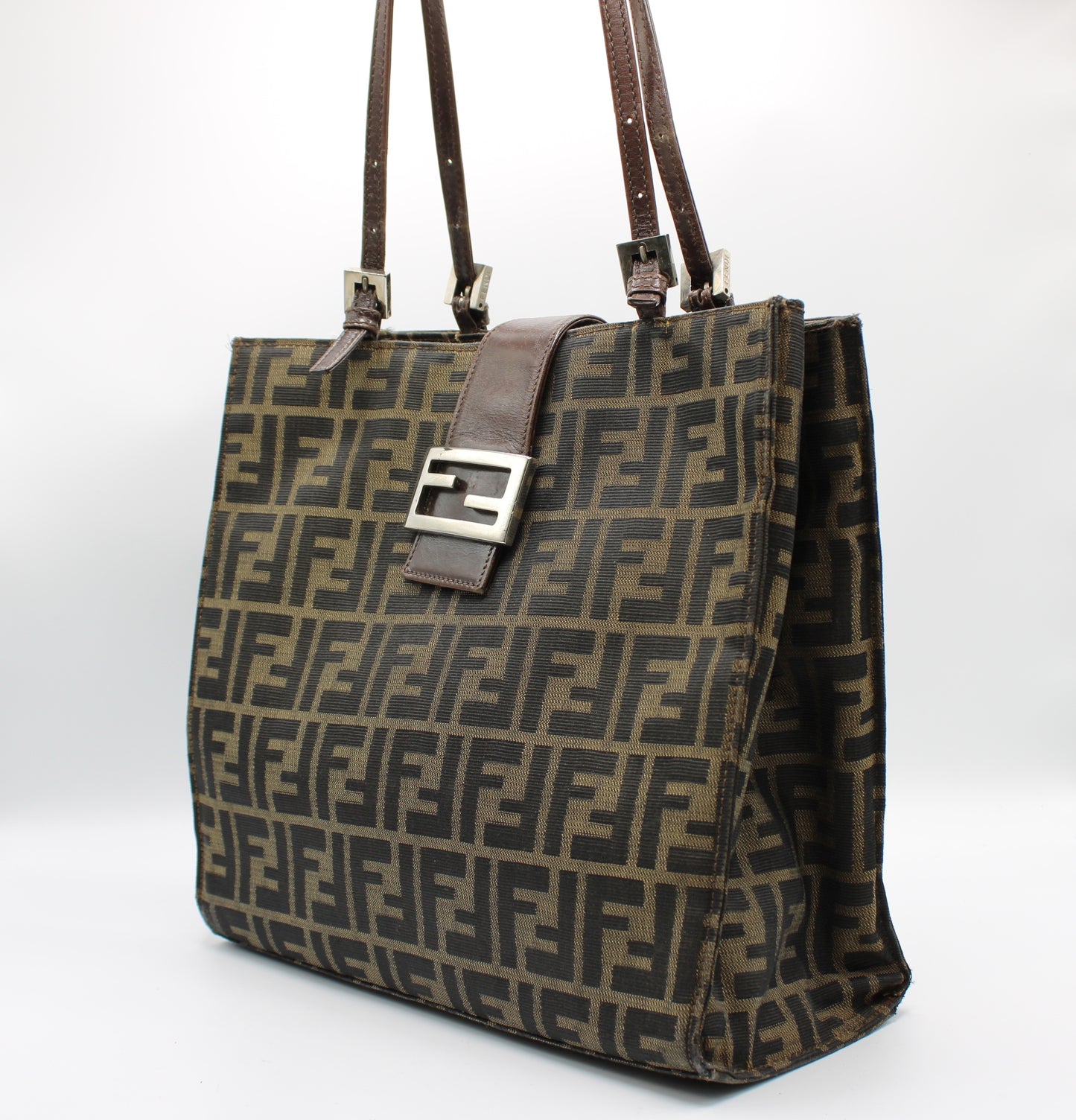 Fendi Brown Zucca Canvas Mama Baguette Tote Bag