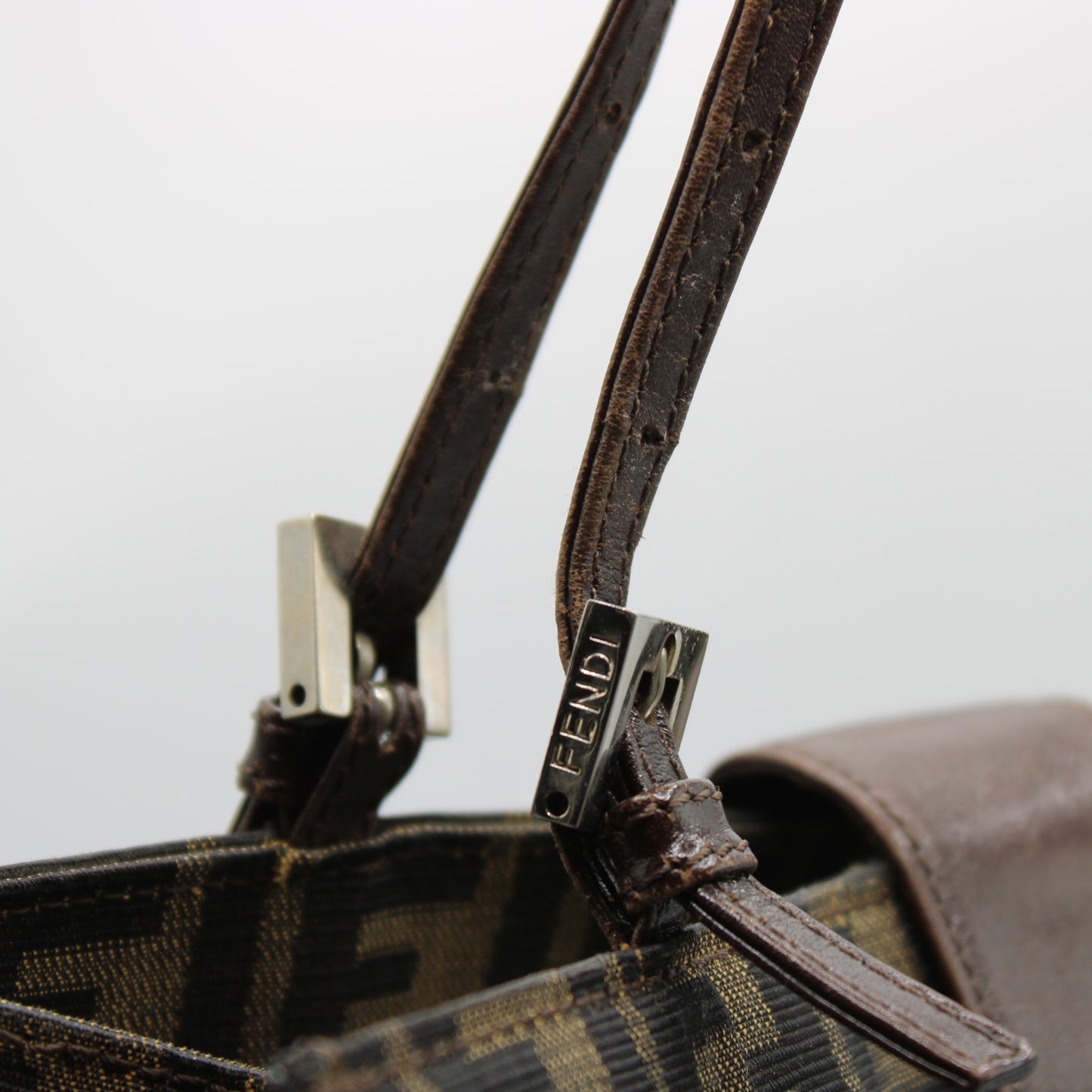 Fendi Brown Zucca Canvas Mama Baguette Tote Bag