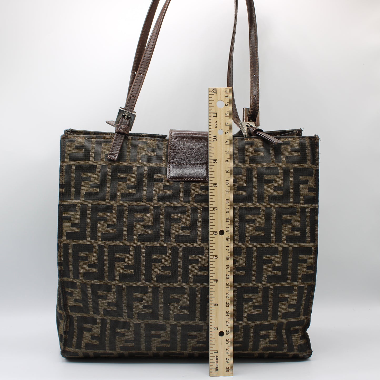Fendi Brown Zucca Canvas Mama Baguette Tote Bag