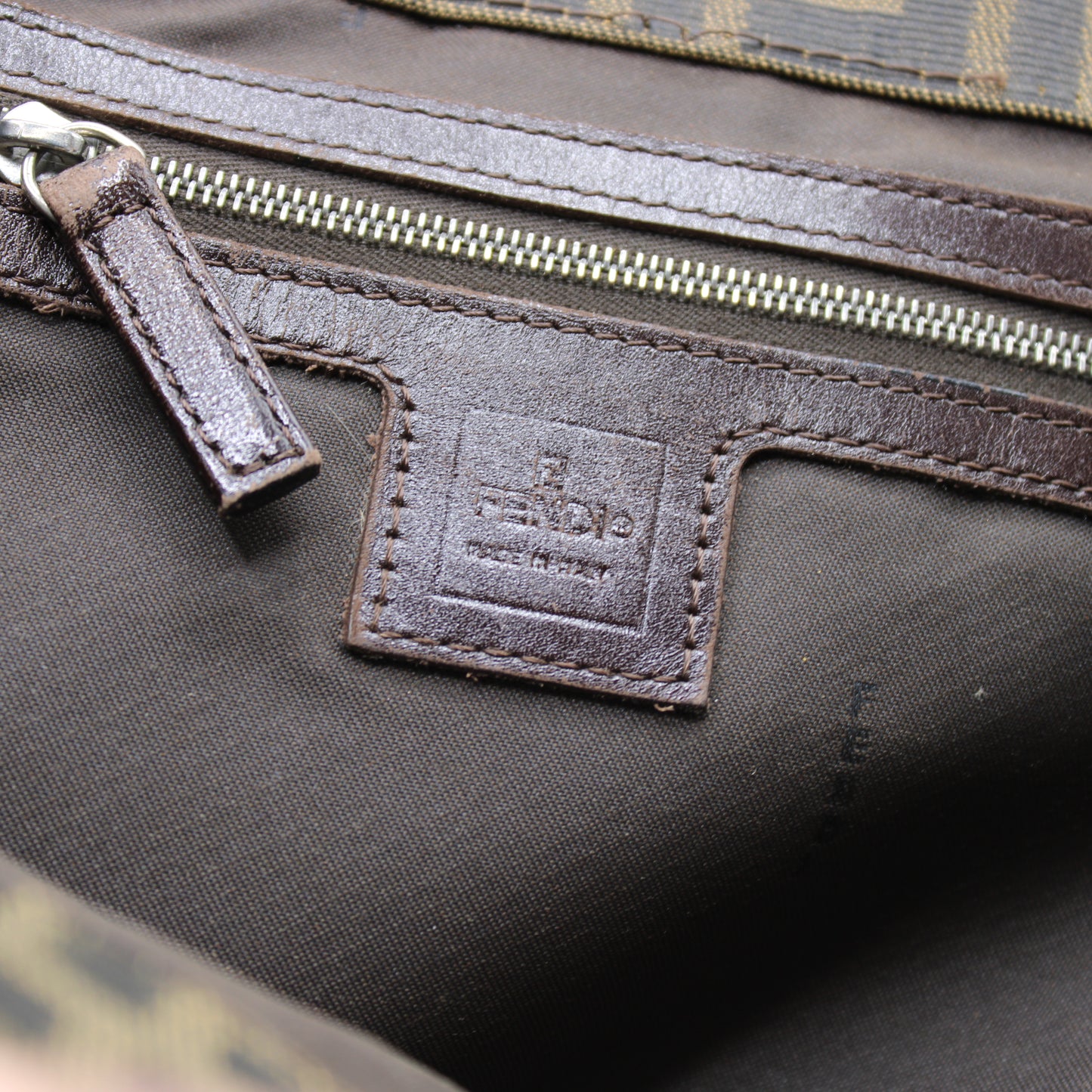 Fendi Brown Zucca Canvas Mama Baguette Tote Bag