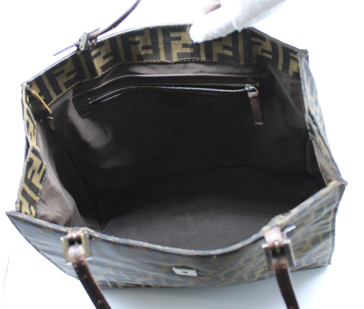 Fendi Brown Zucca Canvas Mama Baguette Tote Bag