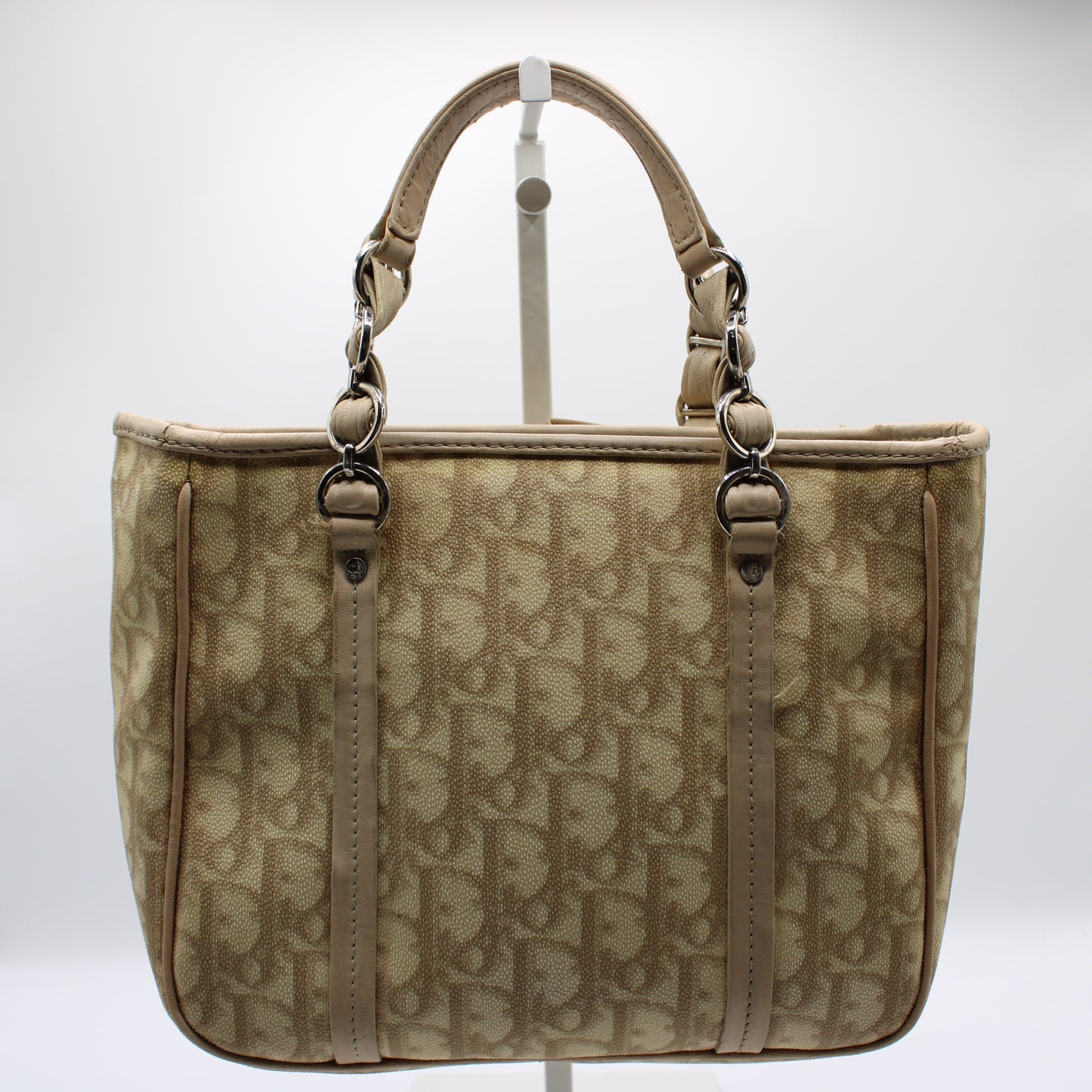 Christian Dior Beige Romantique Pattern Mini Tote Bag