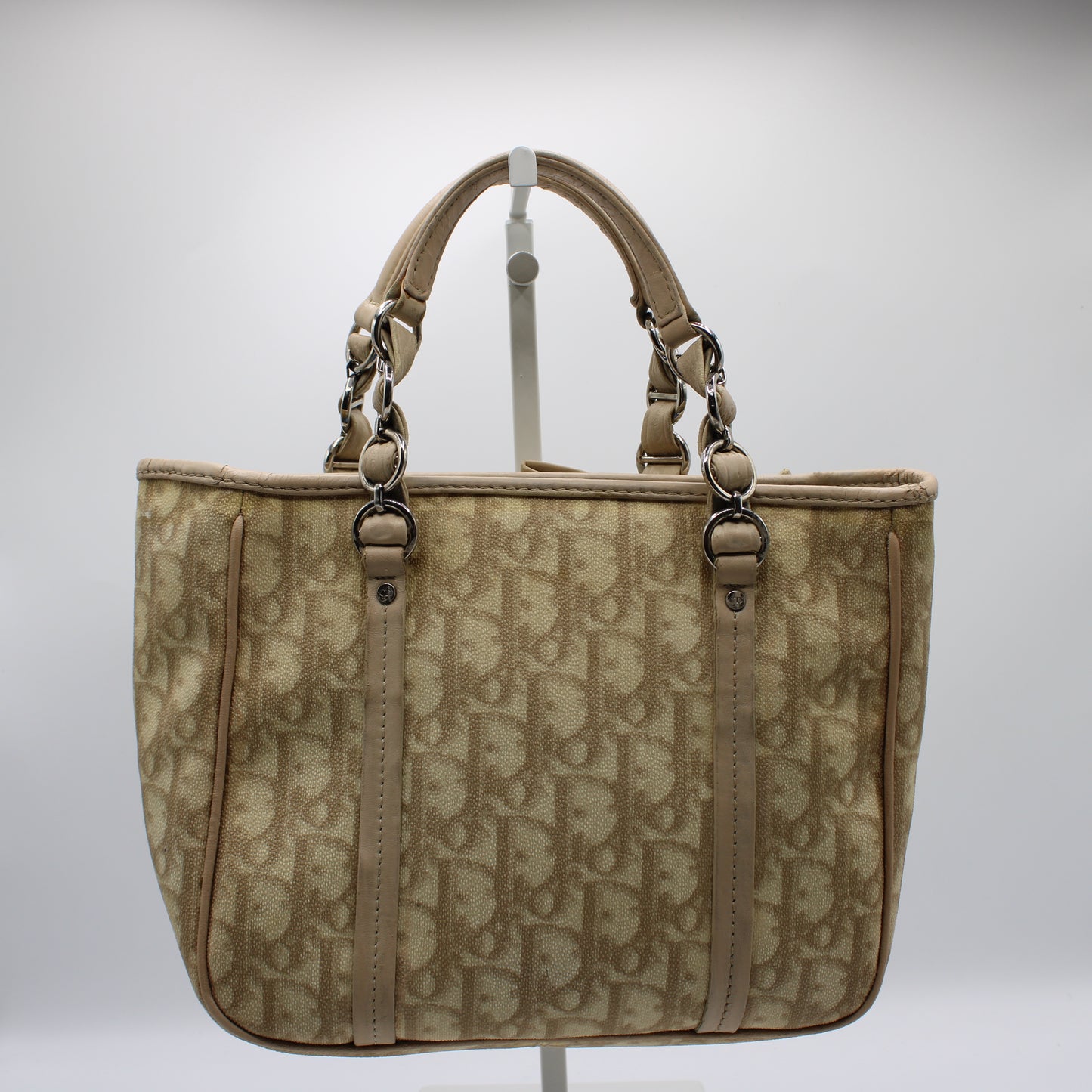 Christian Dior Beige Romantique Pattern Mini Tote Bag