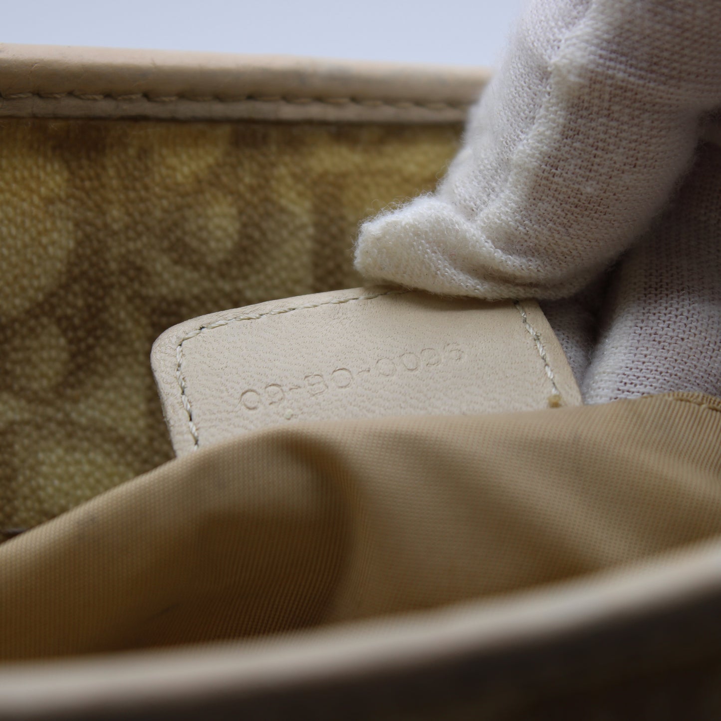 Christian Dior Beige Romantique Pattern Mini Tote Bag
