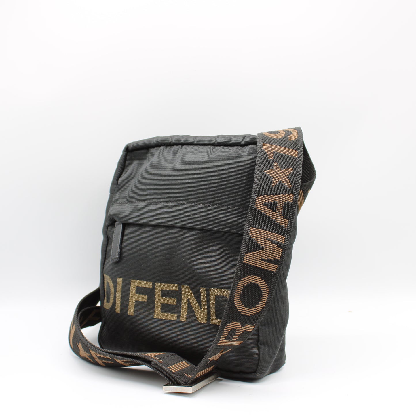 Fendi Black 1925 Roma Logo Crossbody Waist Bag