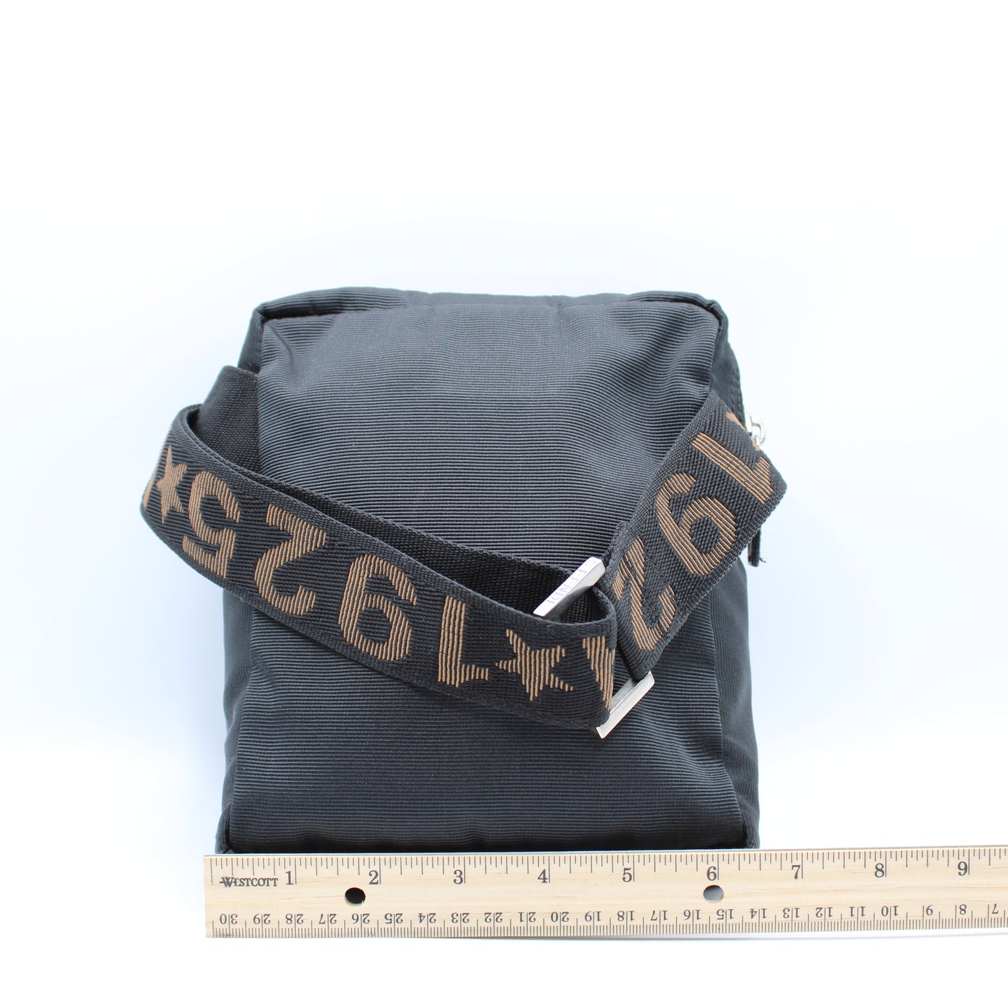 Fendi Black 1925 Roma Logo Crossbody Waist Bag