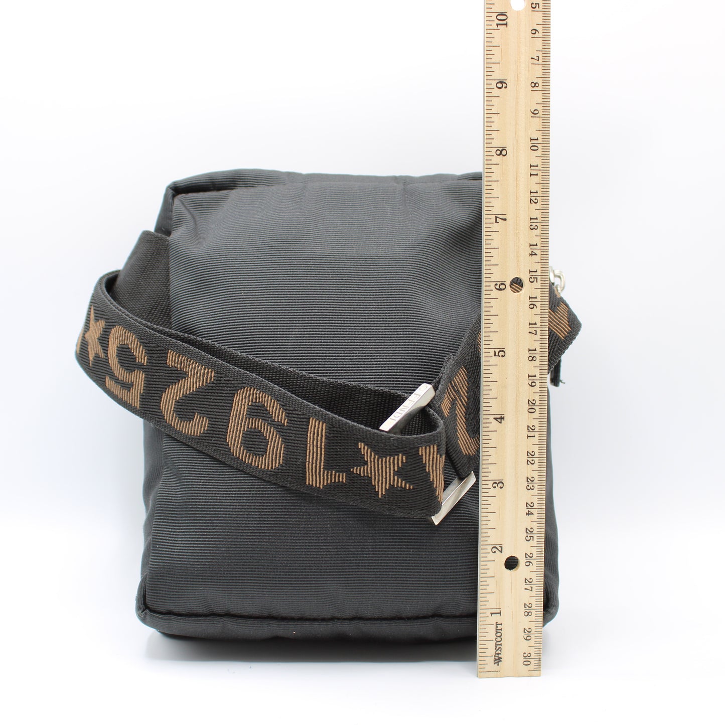 Fendi Black 1925 Roma Logo Crossbody Waist Bag