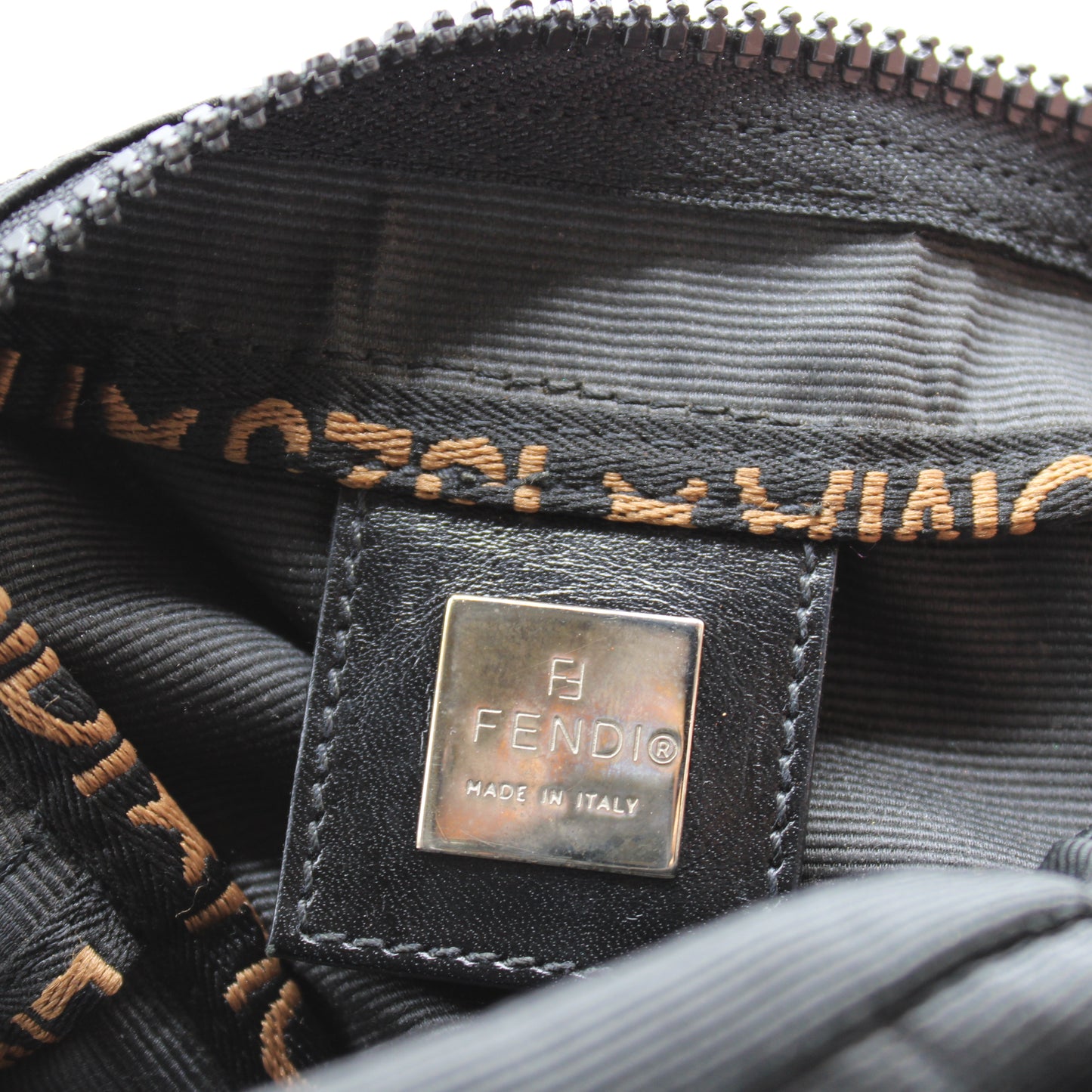 Fendi Black 1925 Roma Logo Crossbody Waist Bag