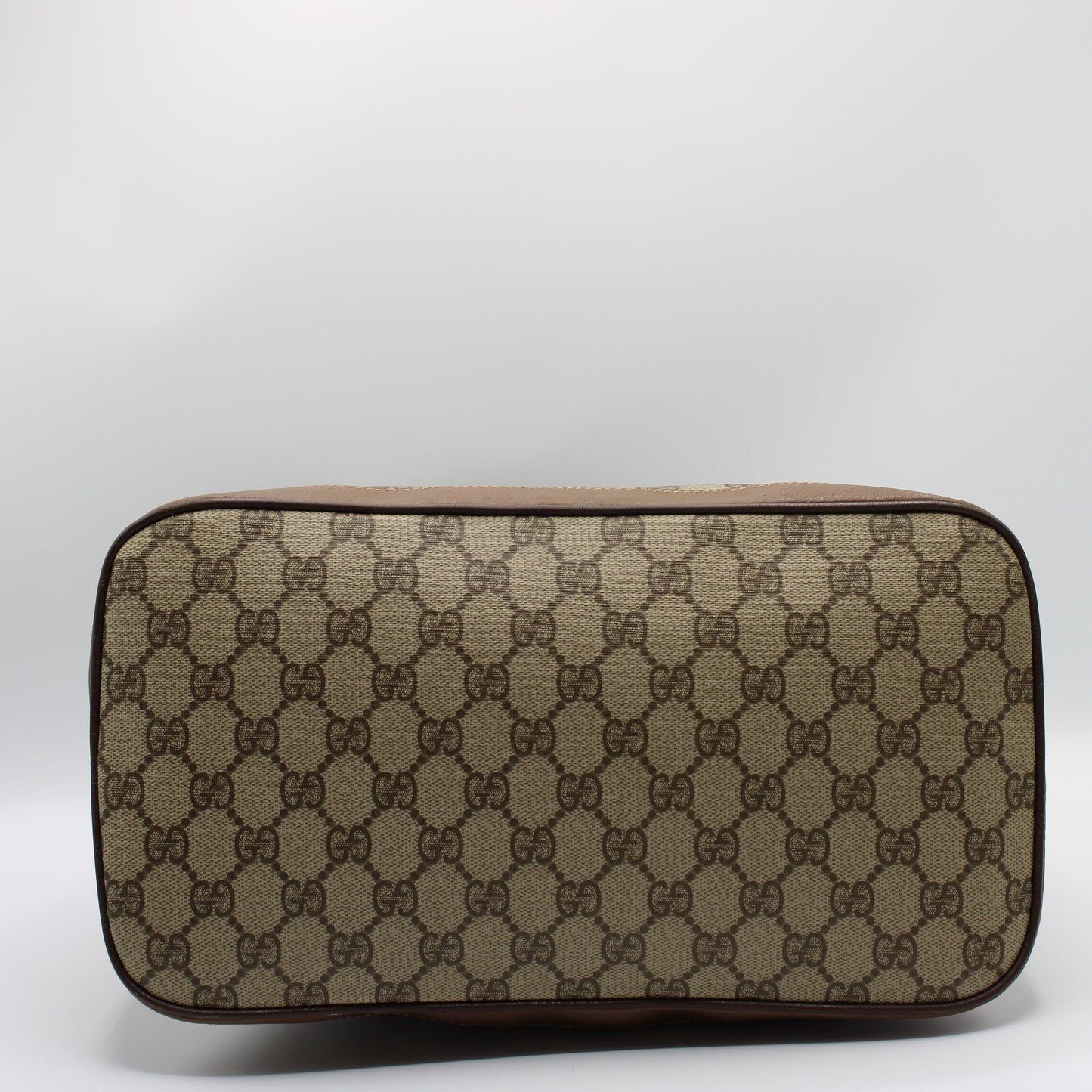 Gucci Brown GG Canvas Leather Dome Crossbody Bag