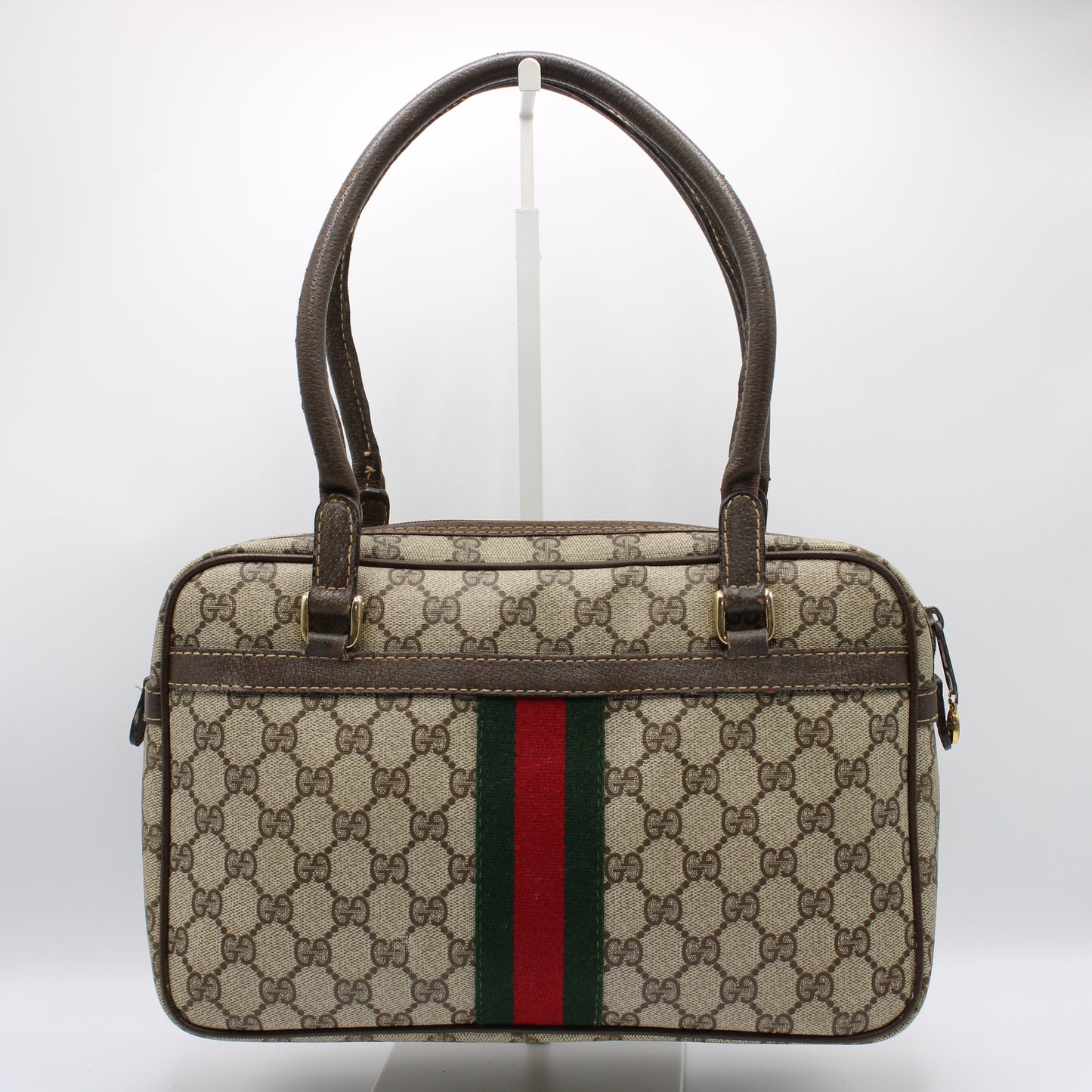 Gucci Beige Ophidia Boston Bag GG Canvas and Leather