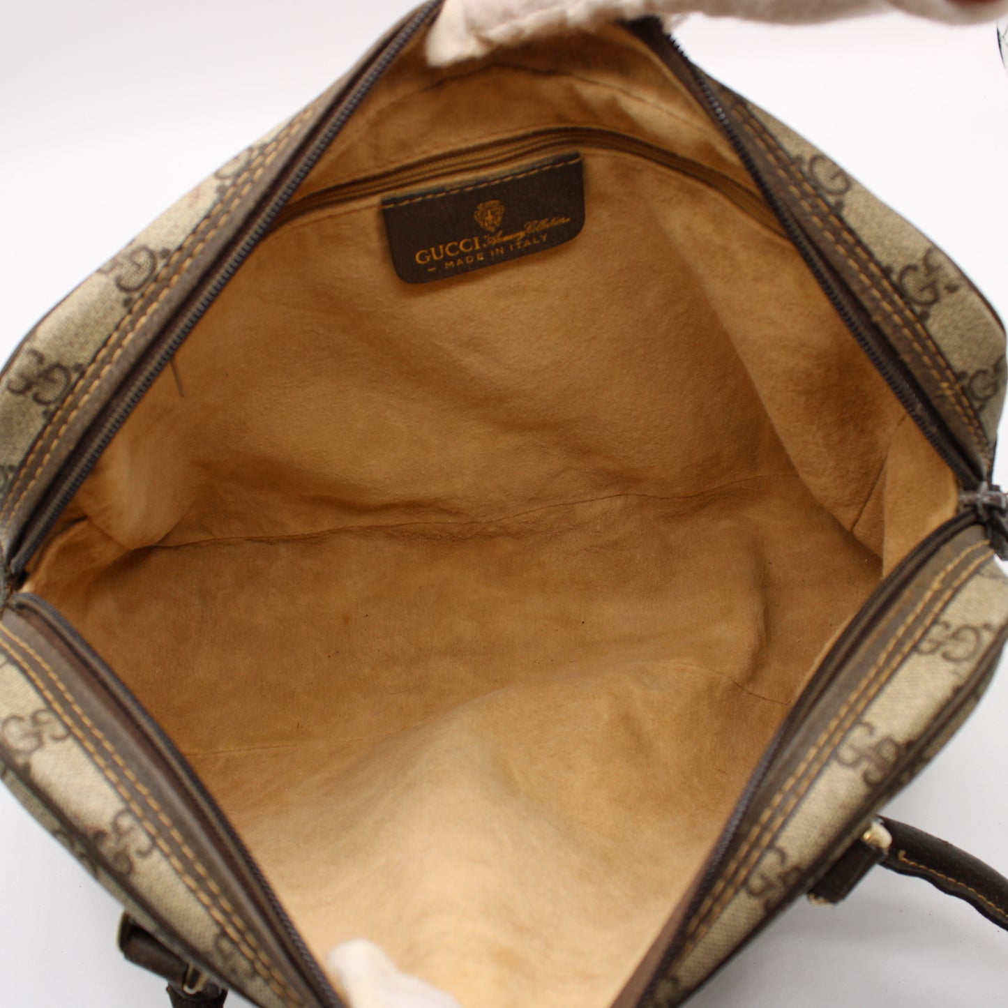 Gucci Beige Ophidia Boston Bag GG Canvas and Leather