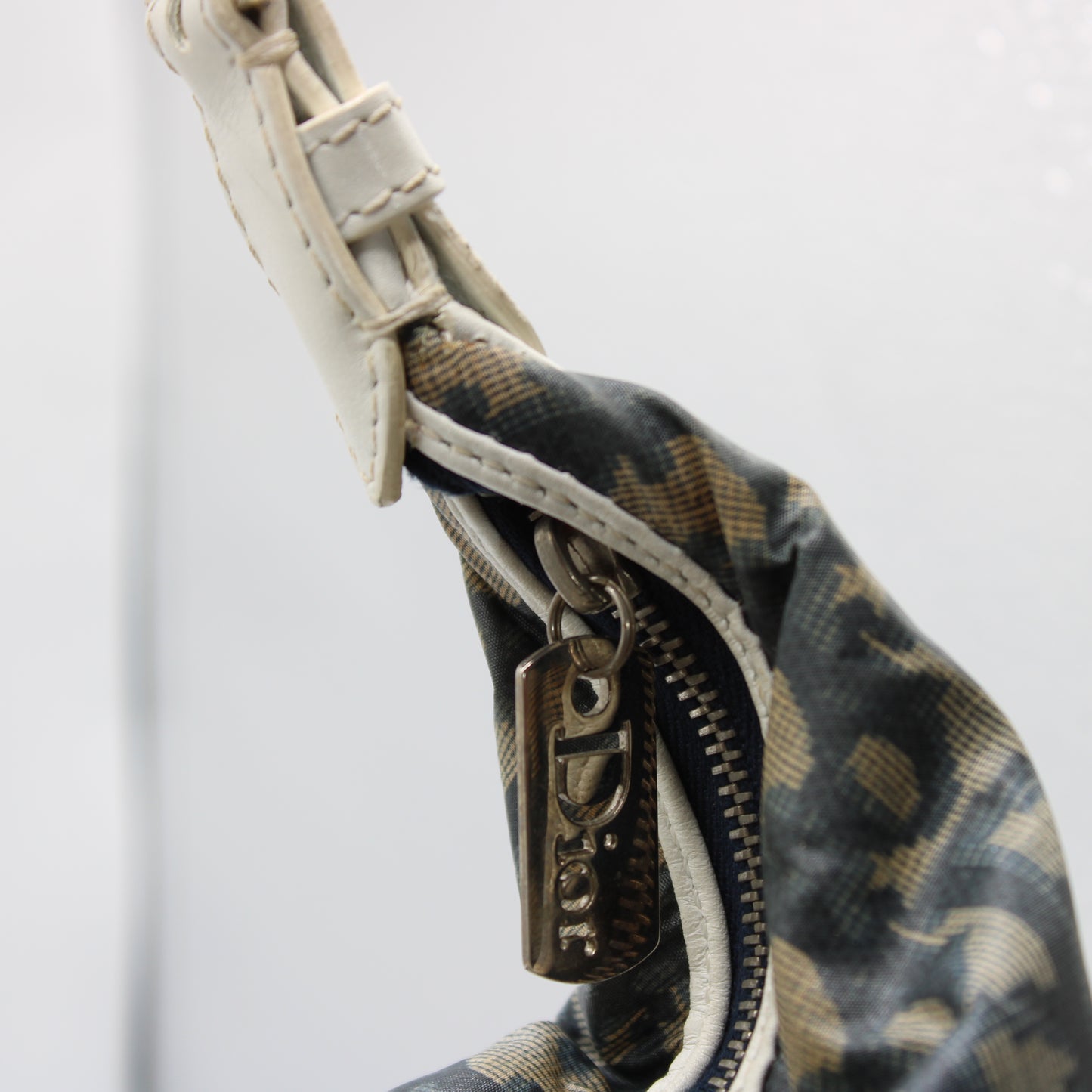Christian Dior Navy Monogram Canvas Trotter Shoulder Bag